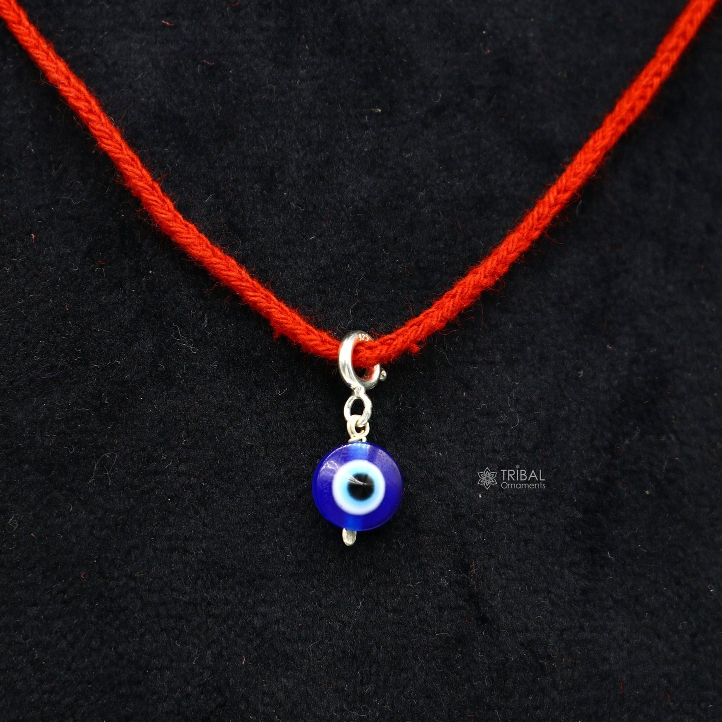 925 Sterling silver evil eye handmade Pendant amazing customized drop dangle evil eyes jewelry for girl's kids or baby's  nsp620 - TRIBAL ORNAMENTS
