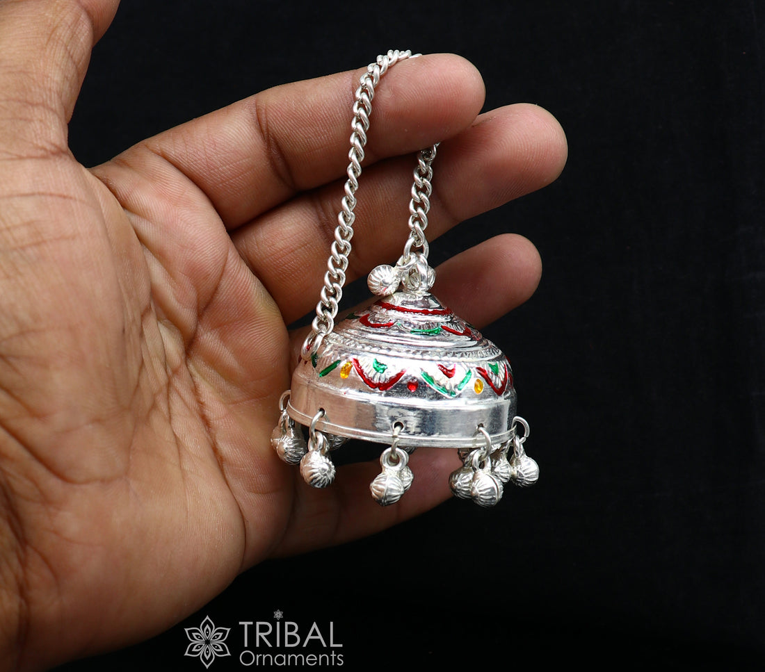 925 sterling Silver chatter/ chhatra, silver umbrella god temple art, Divine temple silver article, OR puja worshipping utensils su1116 - TRIBAL ORNAMENTS