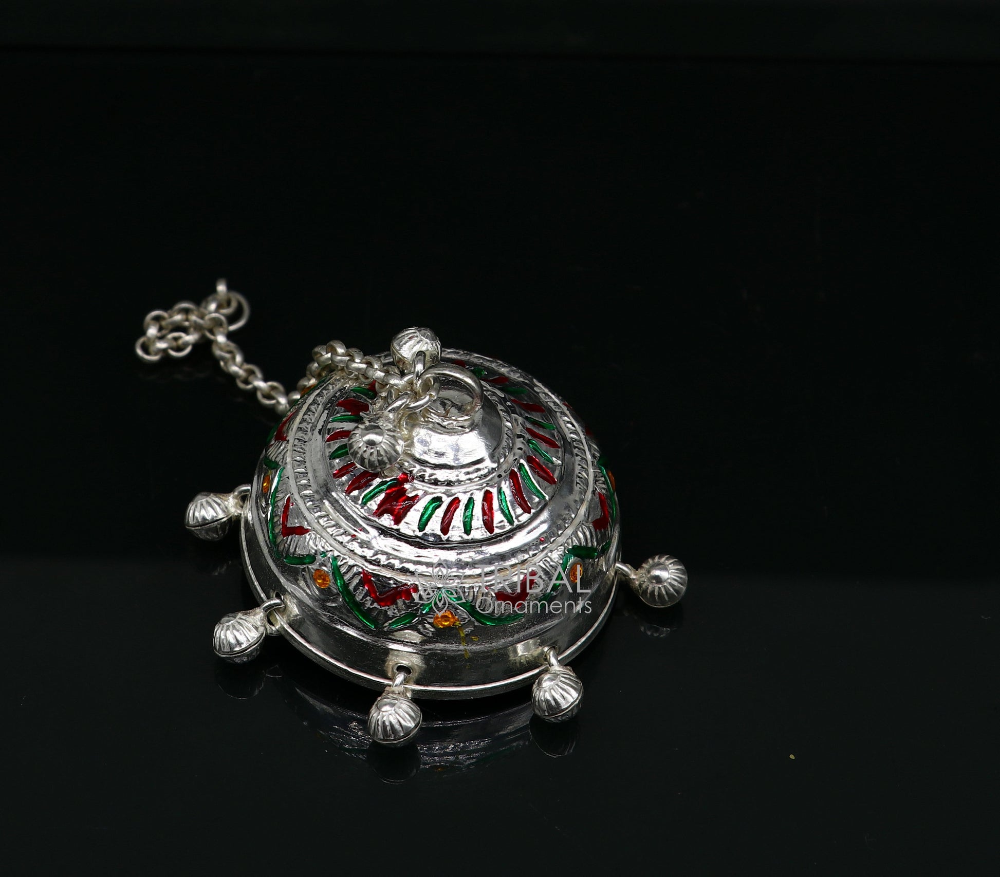 925 sterling Silver chatter/chatar, silver umbrella god temple art, Silver chandelier for temple Puja worshipping utensils su1118 - TRIBAL ORNAMENTS