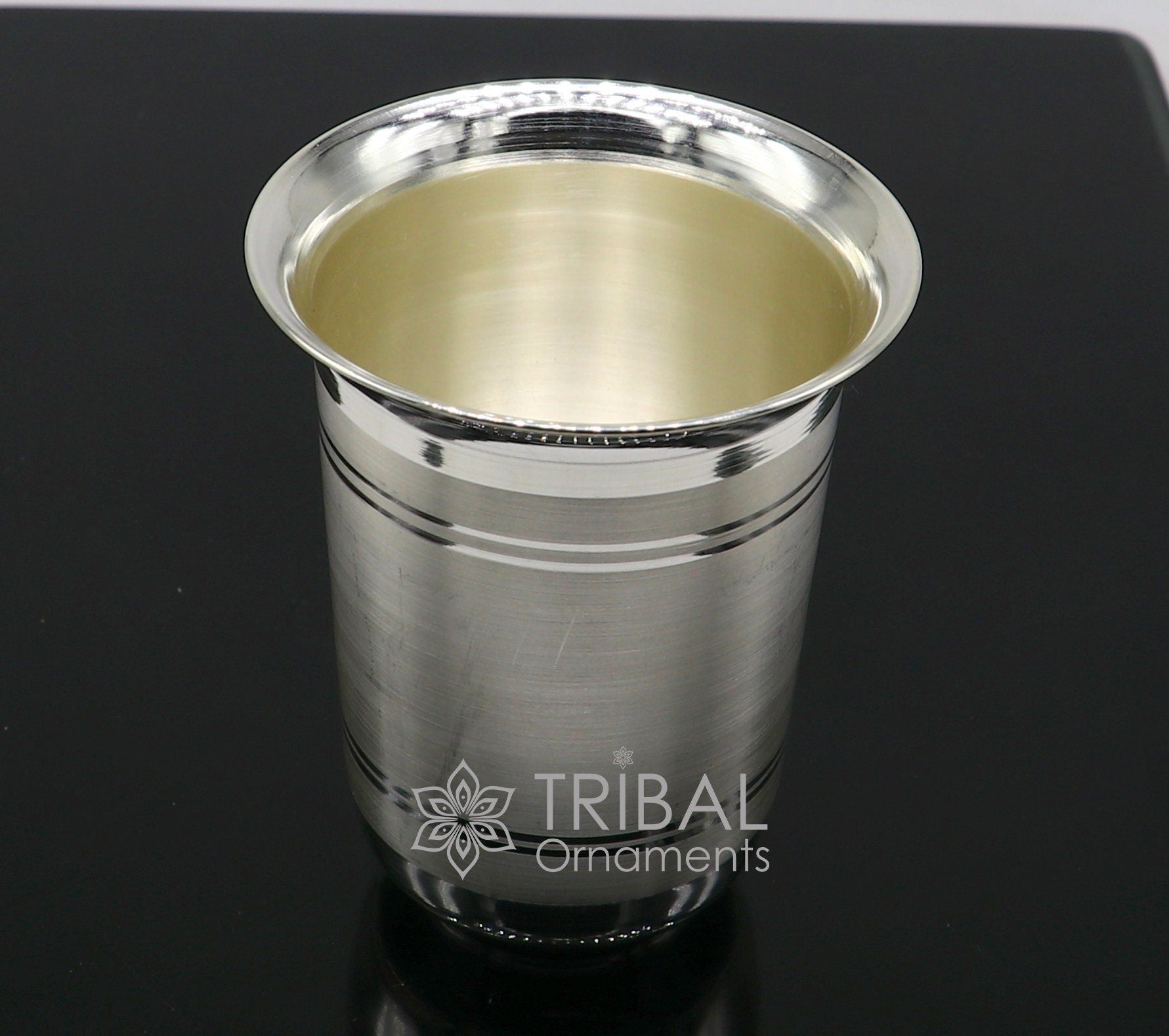 999 pure silver handmade water milk glass tumbler, all sizes silver tumbler, silver baby food dining flask, silver utensils gift sv273 - TRIBAL ORNAMENTS