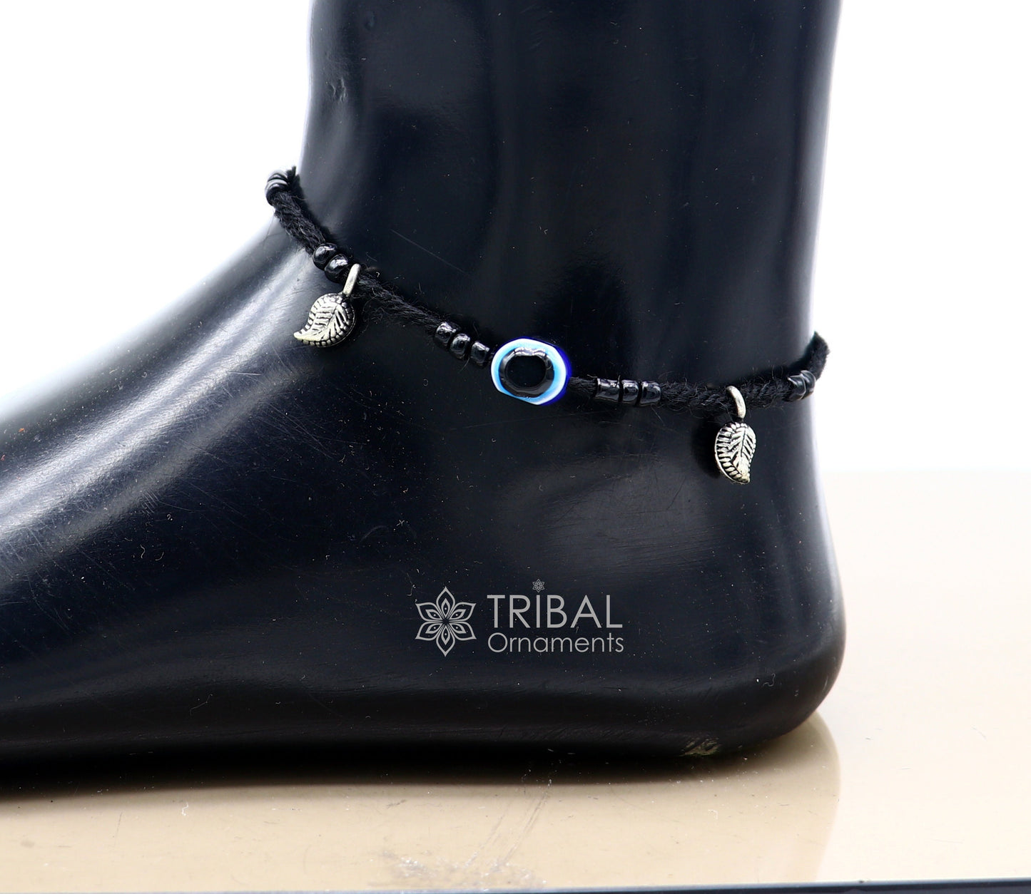 Buy PANASH Evil Eye Beaded Black Thread Handcrafted Anklet online