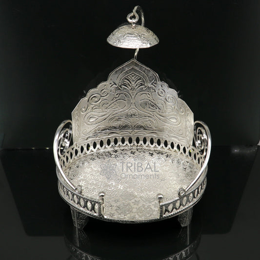 925 sterling silver sterling Sinhasan, singhasan idol god throne, god statue's divine chair, temple puja article collectible article su1111 - TRIBAL ORNAMENTS