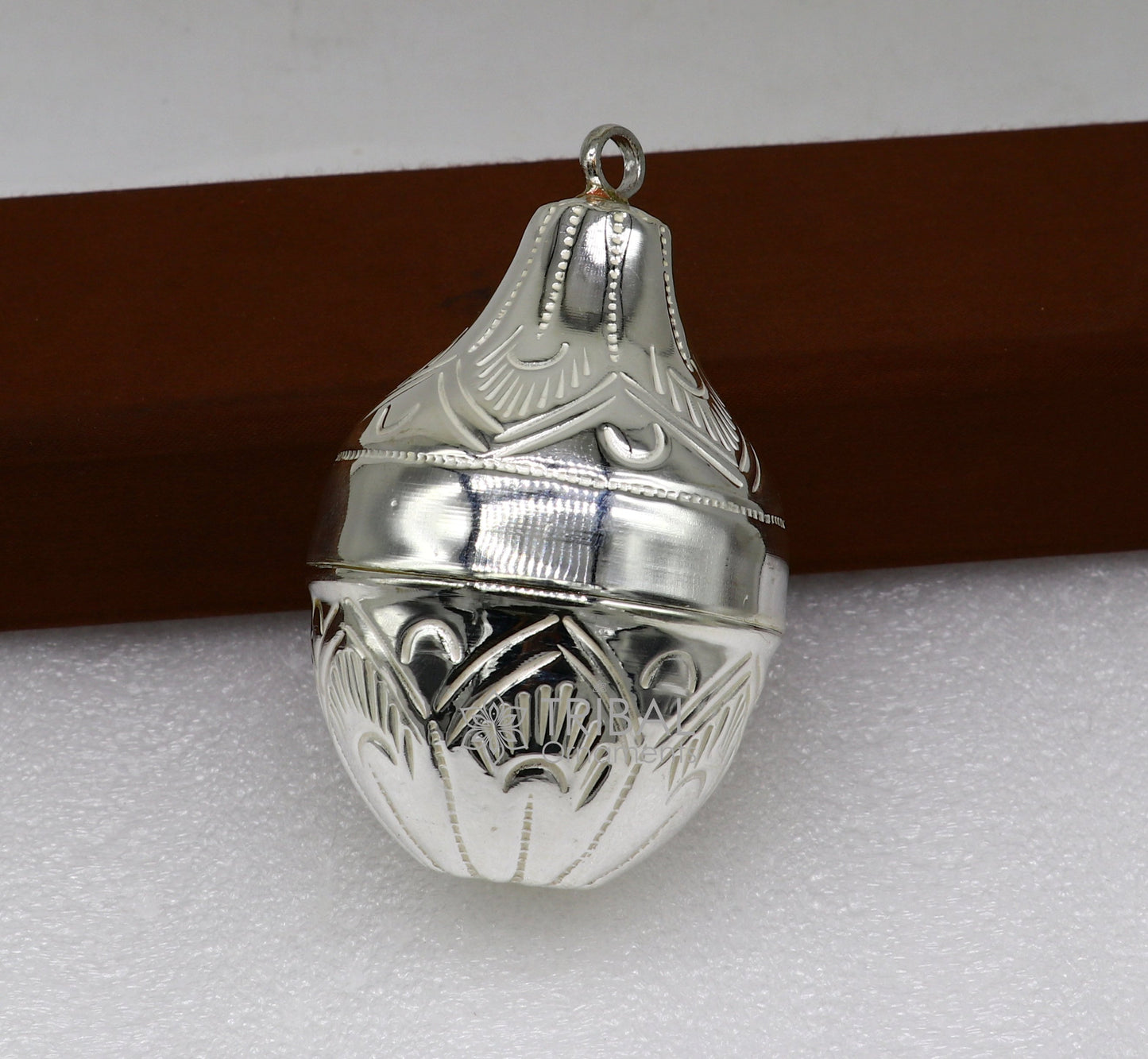 925 sterling silver handmade gorgeous cultural silver coconut for puja or worshipping, Silver nariyal for diwali puja su1113 - TRIBAL ORNAMENTS