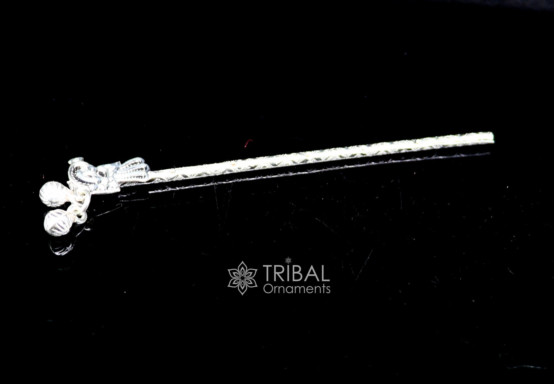 3" Flute divine 925 sterling silver handmade peacock design idol Krishna flute, silver bansuri, laddu Gopala flute, Krishna flute su1126 - TRIBAL ORNAMENTS