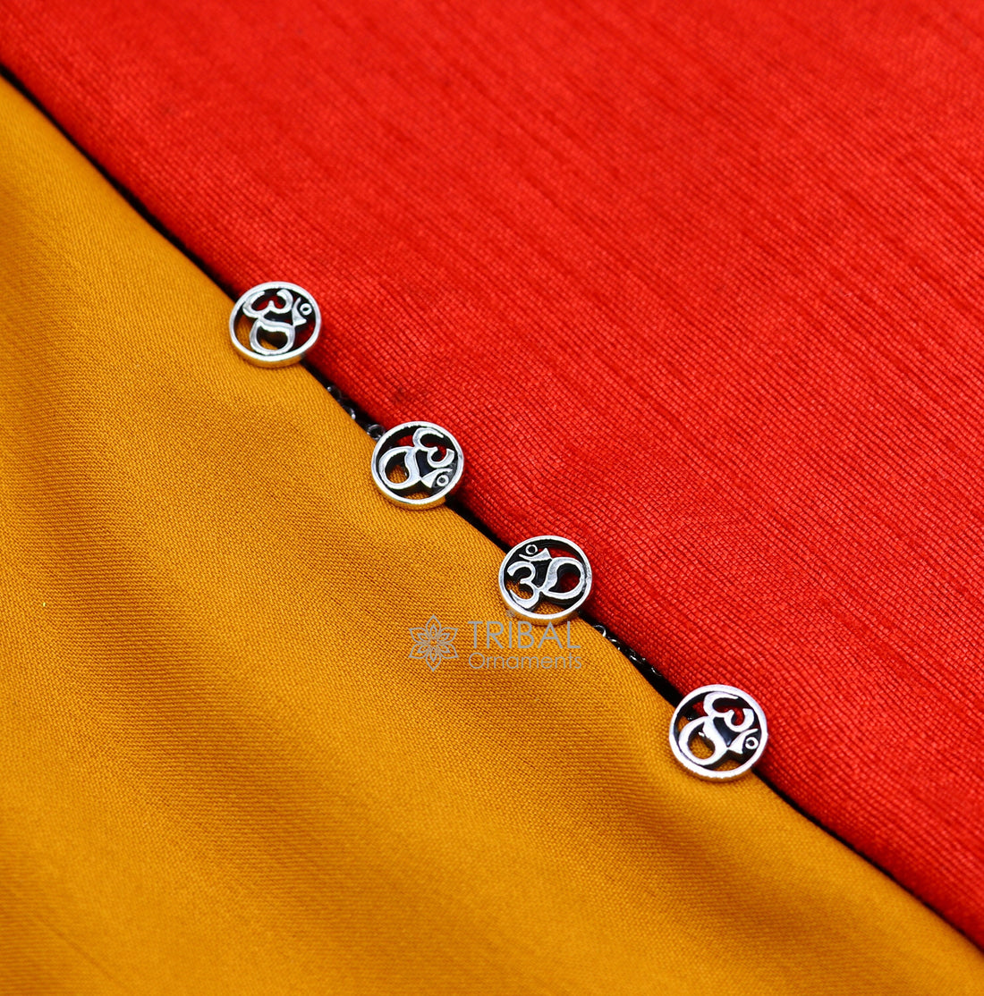 925 Sterling silver handmade gorgeous sign Aum or OM design high-quality buttons or cufflinks for kurtas, best gifting jewelry btn30 - TRIBAL ORNAMENTS