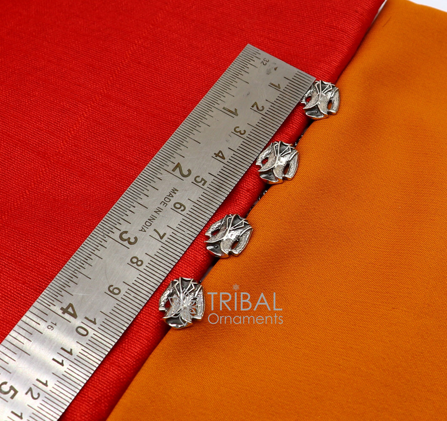 Blazer suit design 925 Sterling Silver set of 4 kurta Buttons for Fashion Perfection, silver cufflinks, cultural trendy jewelry btn47 - TRIBAL ORNAMENTS