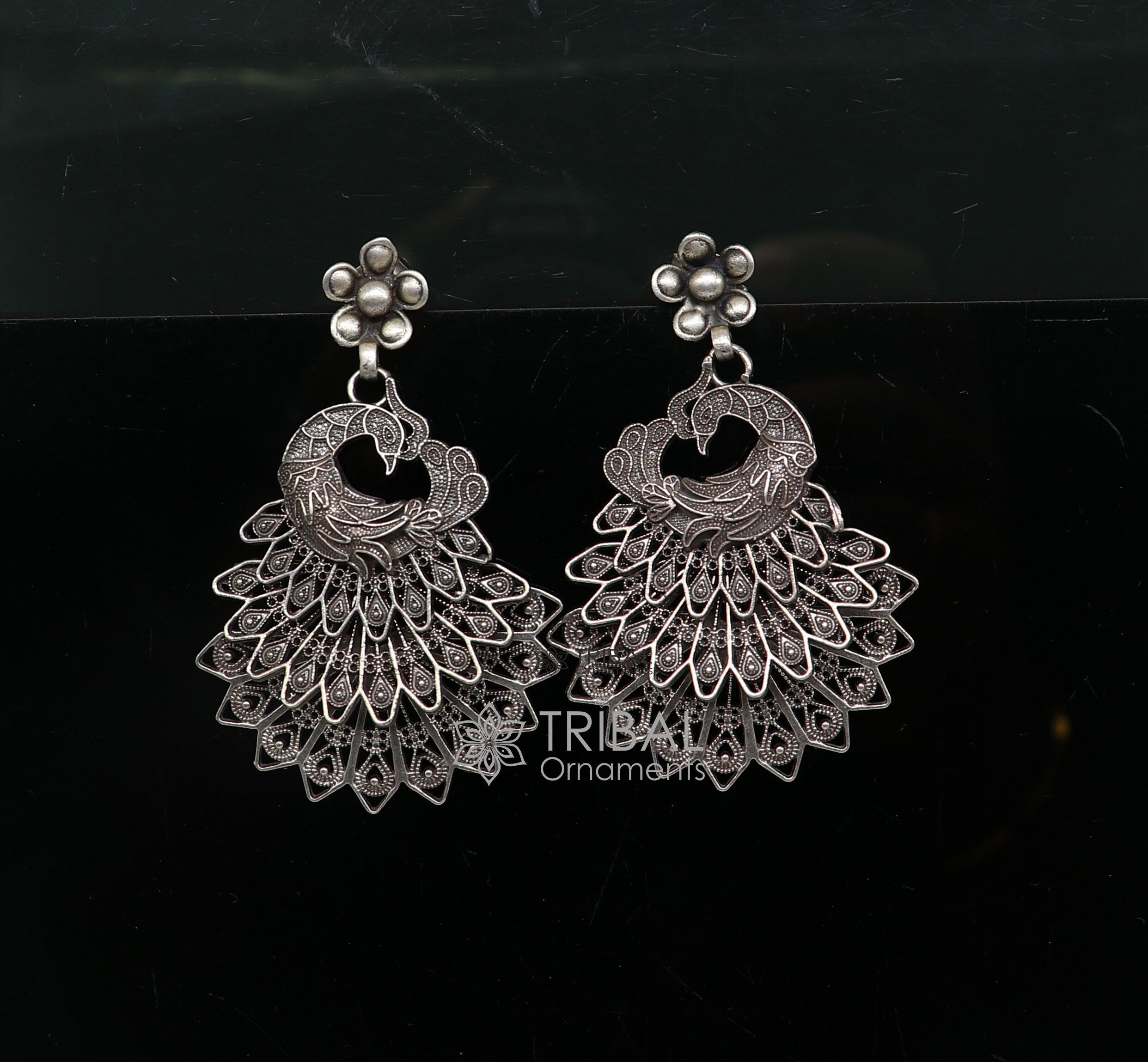 Oxidised Mirror Earrings, Indian Ethnic Long Earirngs, Indian Silver  Earrings, Oxidized Earrings, Earrings , Jhumki Earrings, Gifts for Her -  Etsy