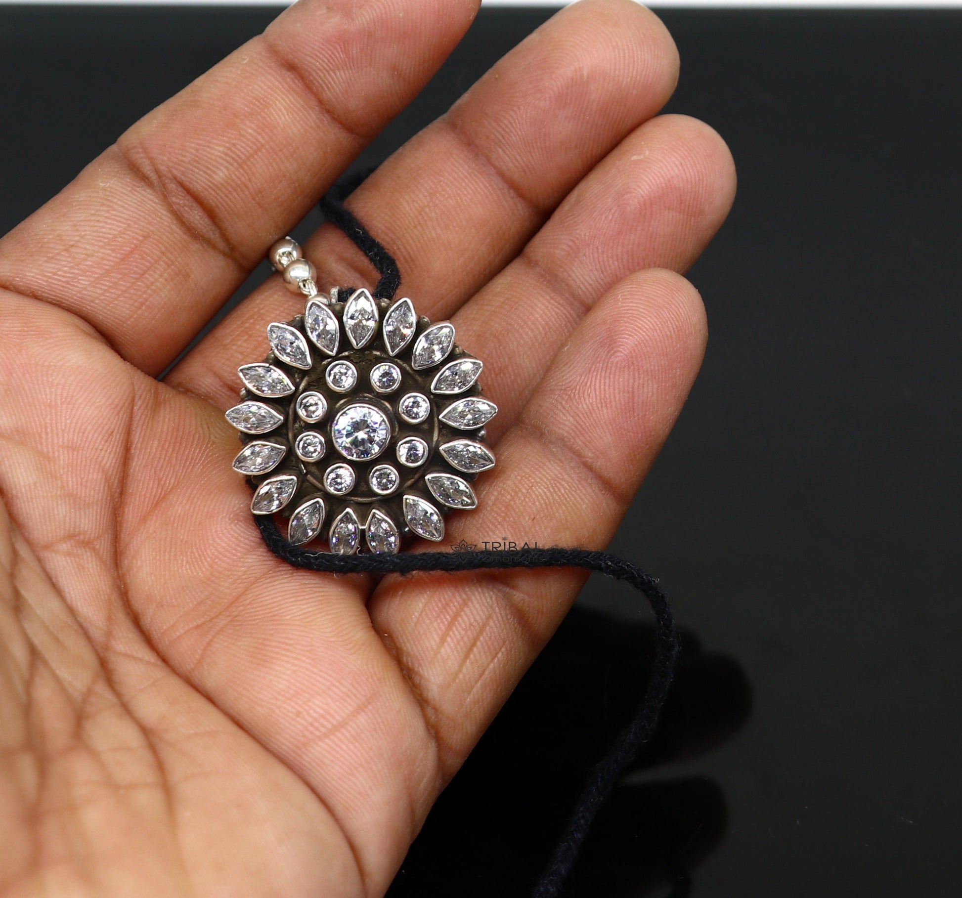 925 sterling silver handmade indian traditional ethnic cultural design Mangtika or head jewelry hair jewelry, silver ball hair jewelry MT33 - TRIBAL ORNAMENTS