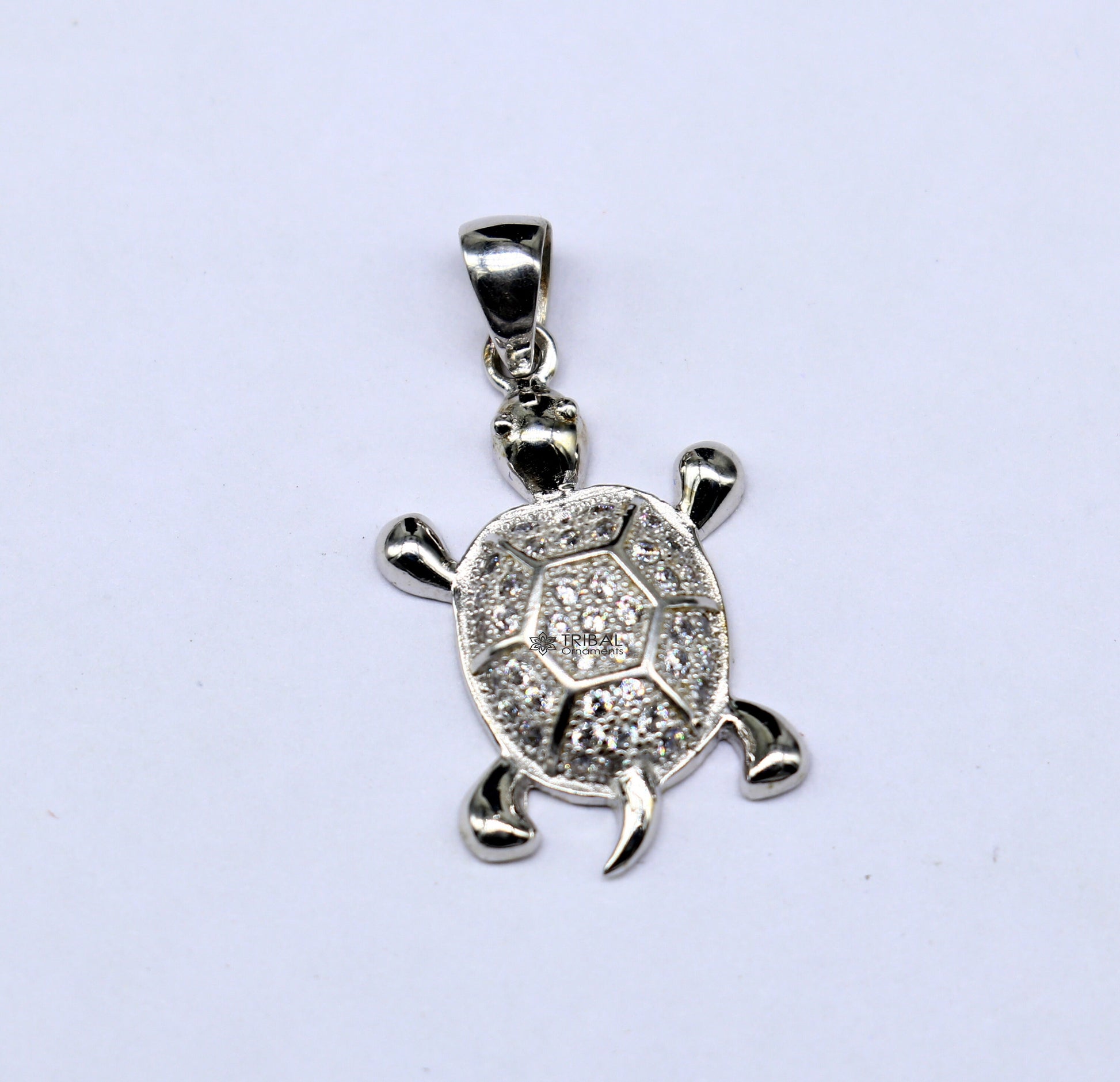 925 sterling silver beautiful cubic zircon stone Tortoise pendant  adding a touch of natural beauty and sophistication to any outfit nsp630 - TRIBAL ORNAMENTS