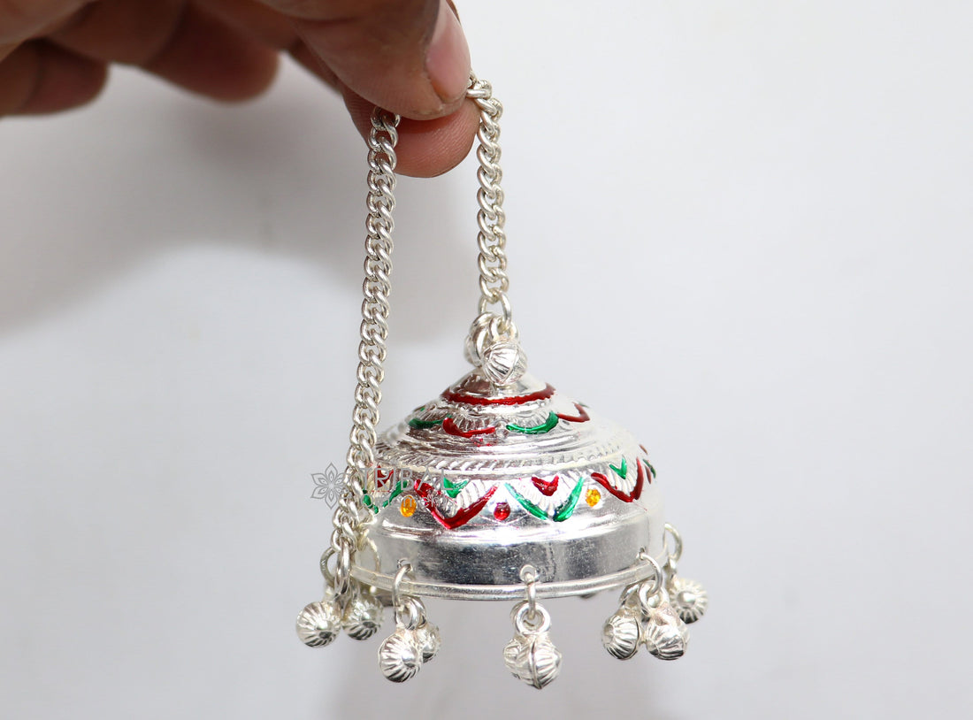 925 sterling Silver chatter/ chhatra, silver umbrella god temple art, Divine temple silver article, OR puja worshipping utensils su1116 - TRIBAL ORNAMENTS