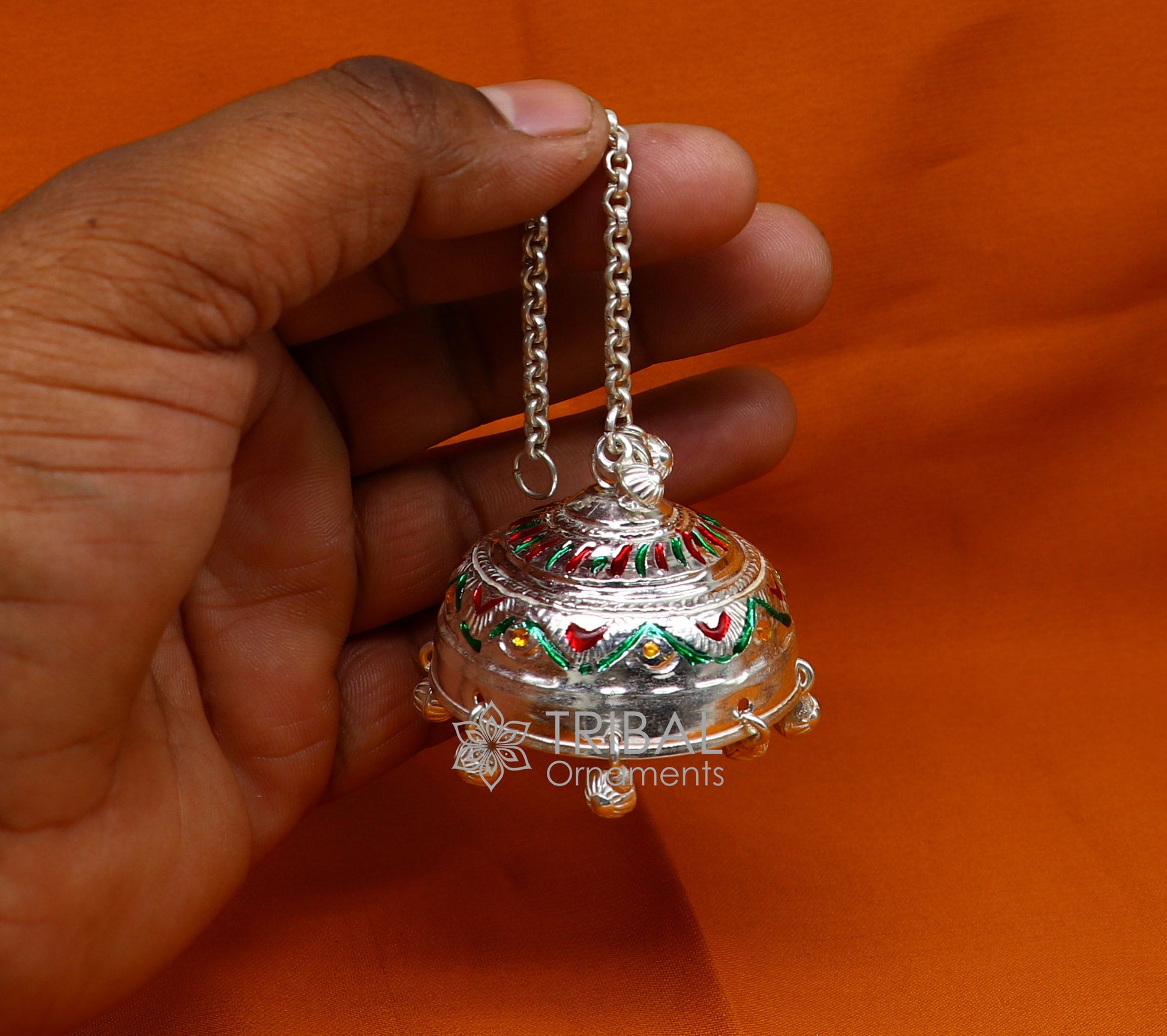 925 sterling Silver chatter/chatar, silver umbrella god temple art, Silver chandelier for temple Puja worshipping utensils su1118 - TRIBAL ORNAMENTS