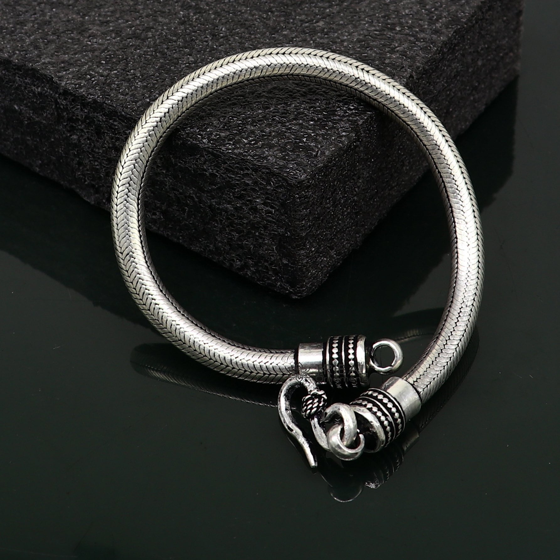 6MM Solid 925 sterling silver handmade amazing snake chain flexible unisex  bracelet jewelry elegant custom wrist belt bracelet india sbr680  TRIBAL  ORNAMENTS