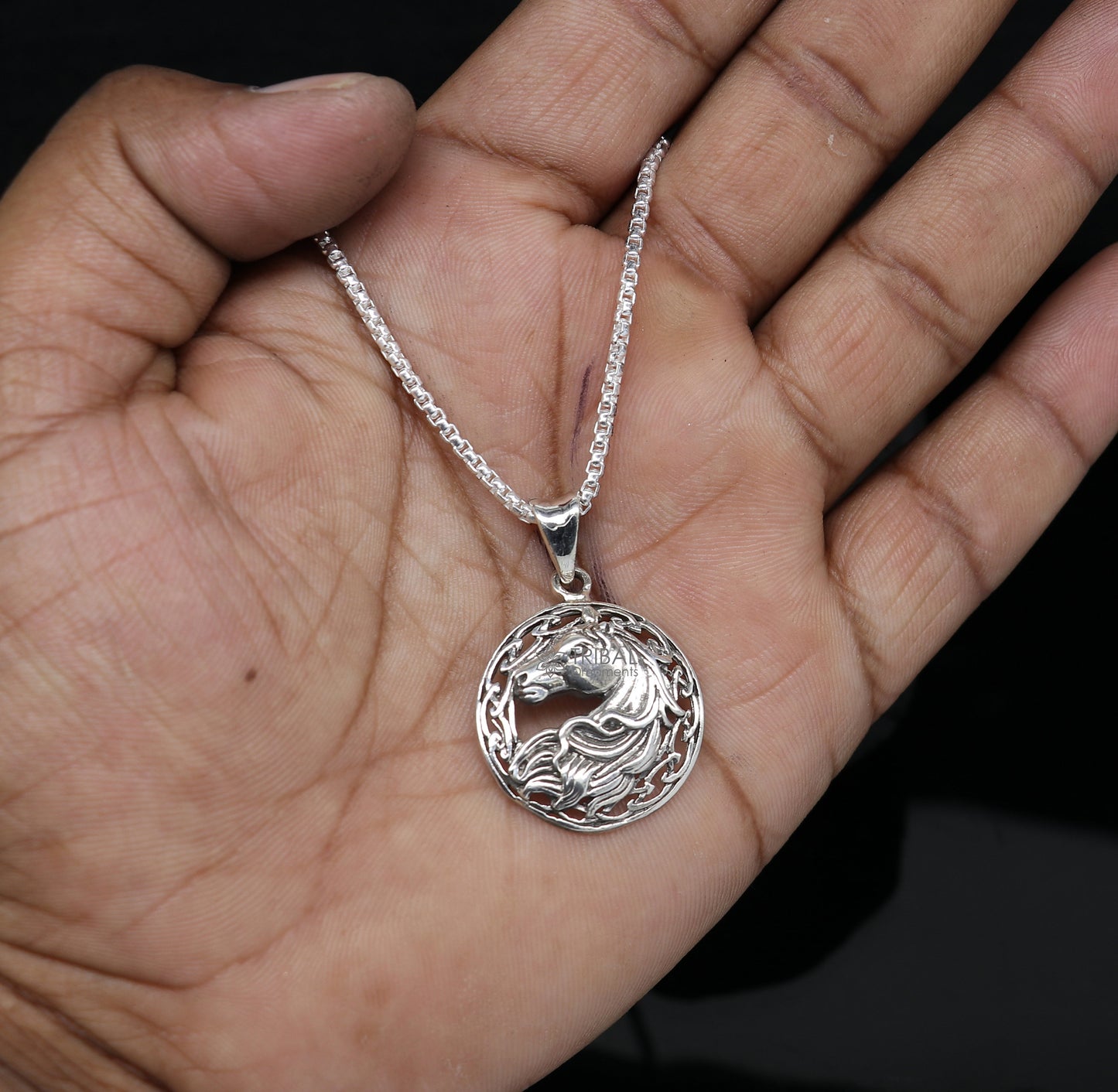 925 sterling silver unicorn pendant, silver wing horse pendant necklace, Pegasus pendant animal jewelry nsp637 - TRIBAL ORNAMENTS