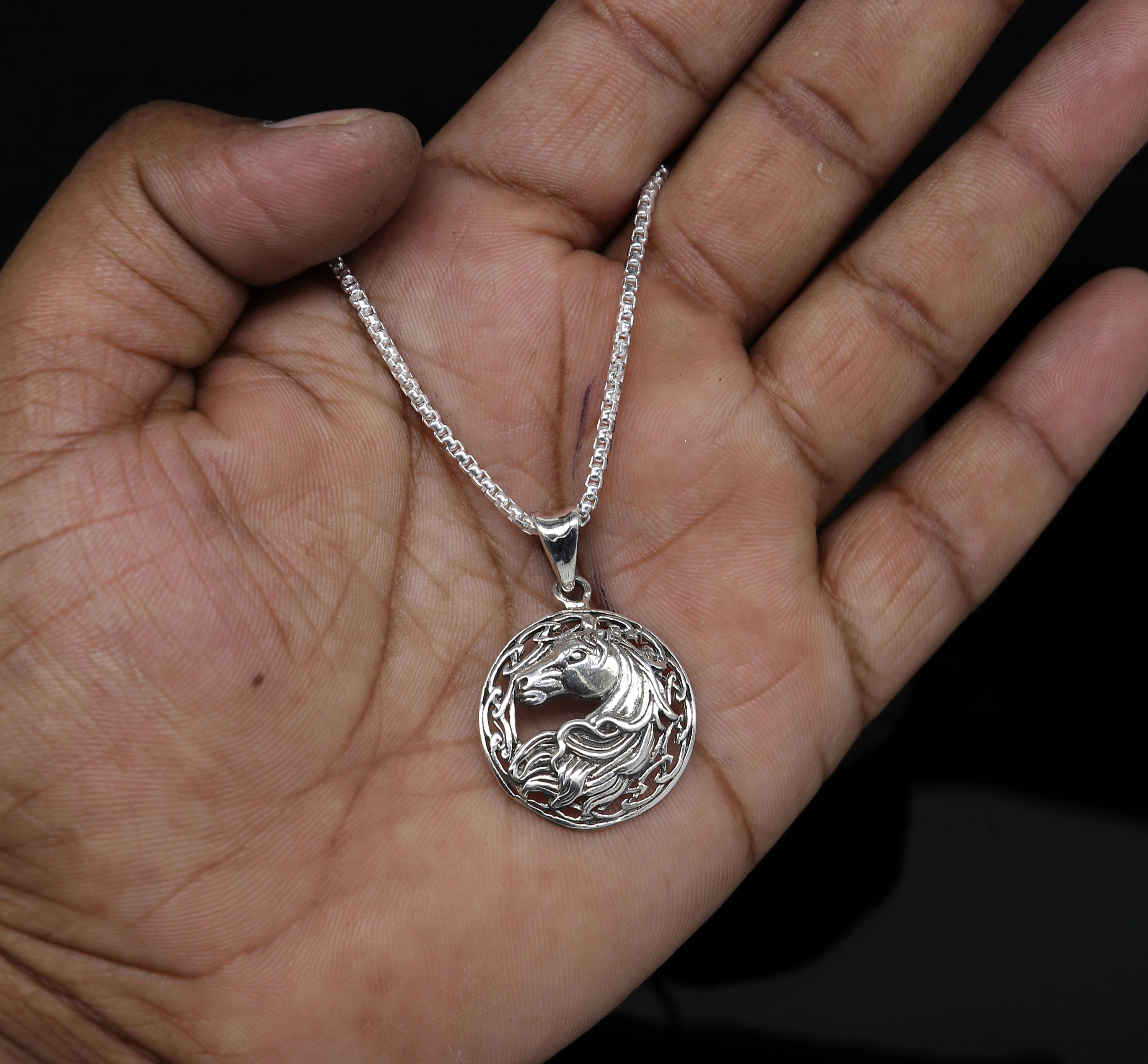 Personalised Sterling Silver Little Horse Necklace By Hurleyburley Junior |  notonthehighstreet.com