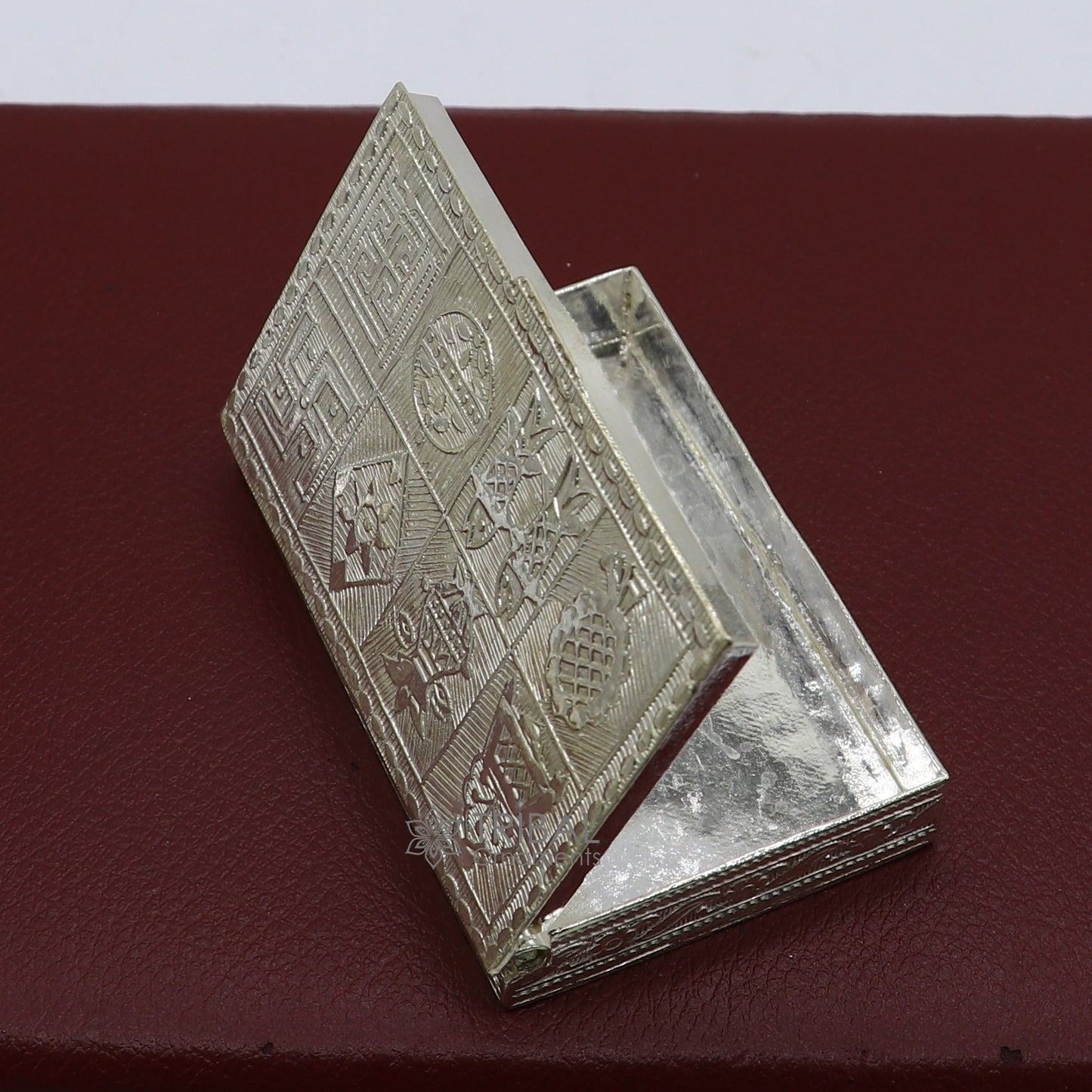 2.7"X1.8" 925 sterling silver trinket box, kajal box/casket box brides rectangle shape box collection, container box, eyeliner box stb823 - TRIBAL ORNAMENTS