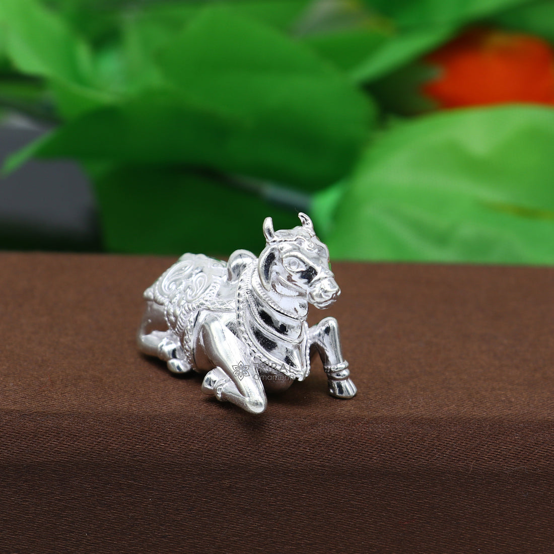 Lord Shiva Vahan Nandi Maharaj solid 925 sterling silver handmade small statue for puja, best gift for lord Shiva, divine statue art648 - TRIBAL ORNAMENTS