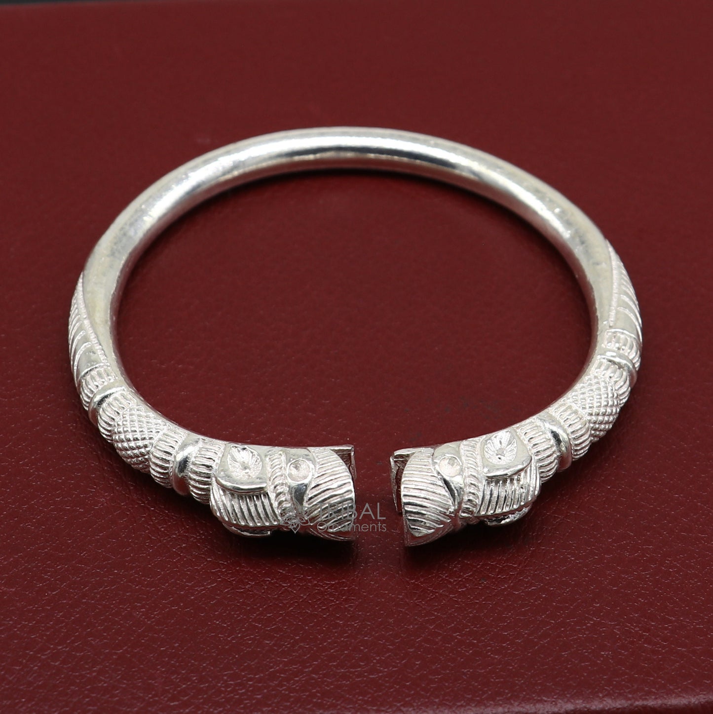 Solid 925 silver men's ethnic cultural crocodile face design vintage tribal kada bangle men's gifting cuff kada nsk699 - TRIBAL ORNAMENTS