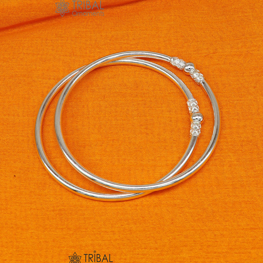 925 Sterling silver Handmade plain design indian traditional women's customized foot kada ankle kada bracelet tribal jewelry nsfk97 - TRIBAL ORNAMENTS