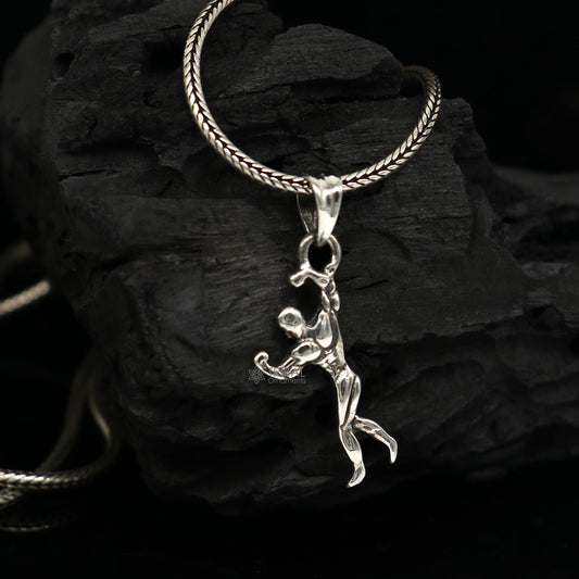 Exclusive design solid 925 sterling silver excellent unique body builder pendant unisex gifting pendant nsp653 - TRIBAL ORNAMENTS