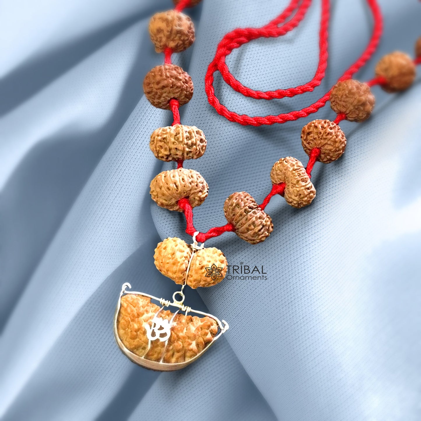 Siddha Rudraksha Mala1 to 14 Mukhi, Ganesh, Gaurishankar Rudraksha, Medium Size Beads Lab Certified meditation necklace r002 - TRIBAL ORNAMENTS