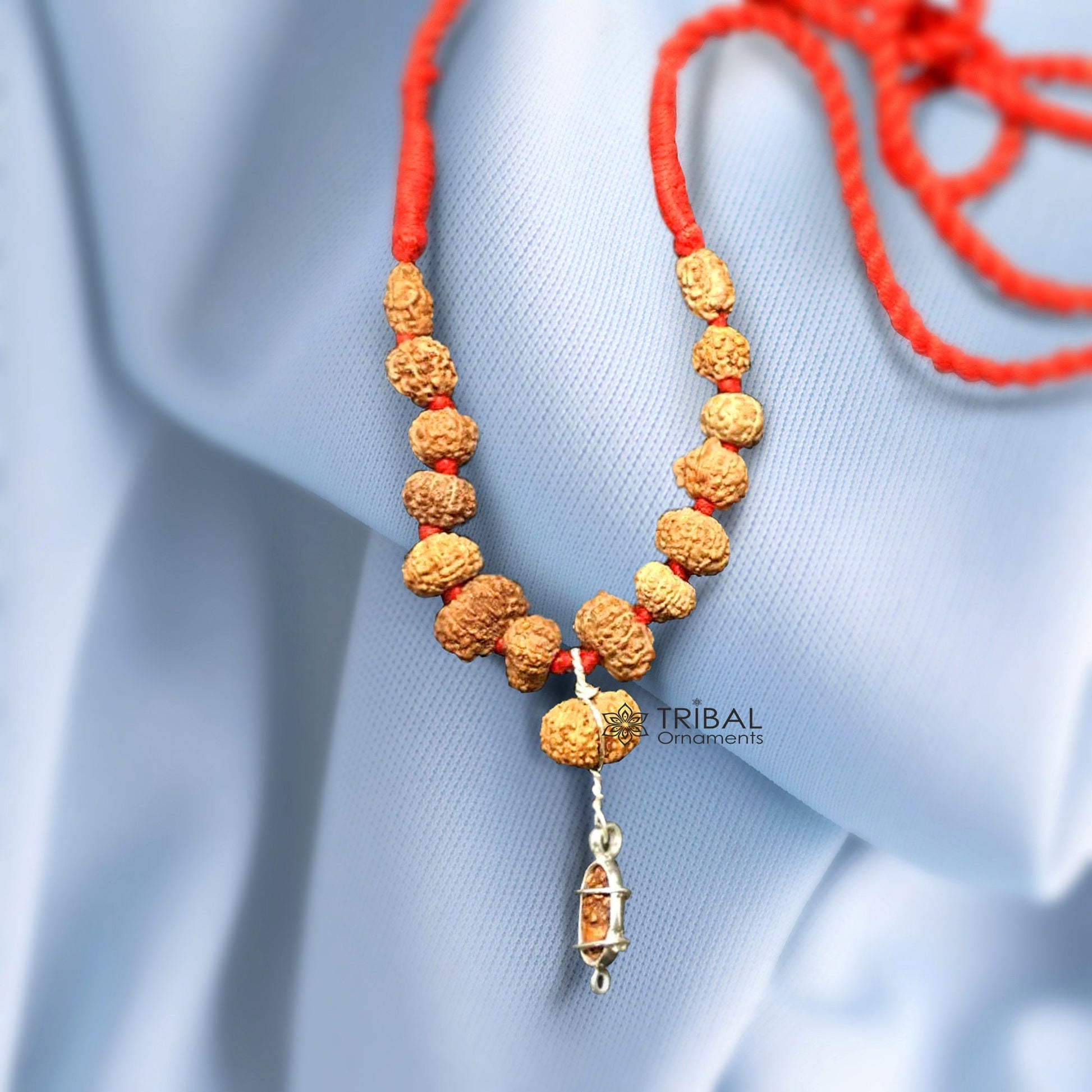 Siddha Rudraksha Mala1 to 14 Mukhi, Ganesh, Gaurishankar Rudraksha, small Size Beads Lab Certified meditation necklace r003 - TRIBAL ORNAMENTS