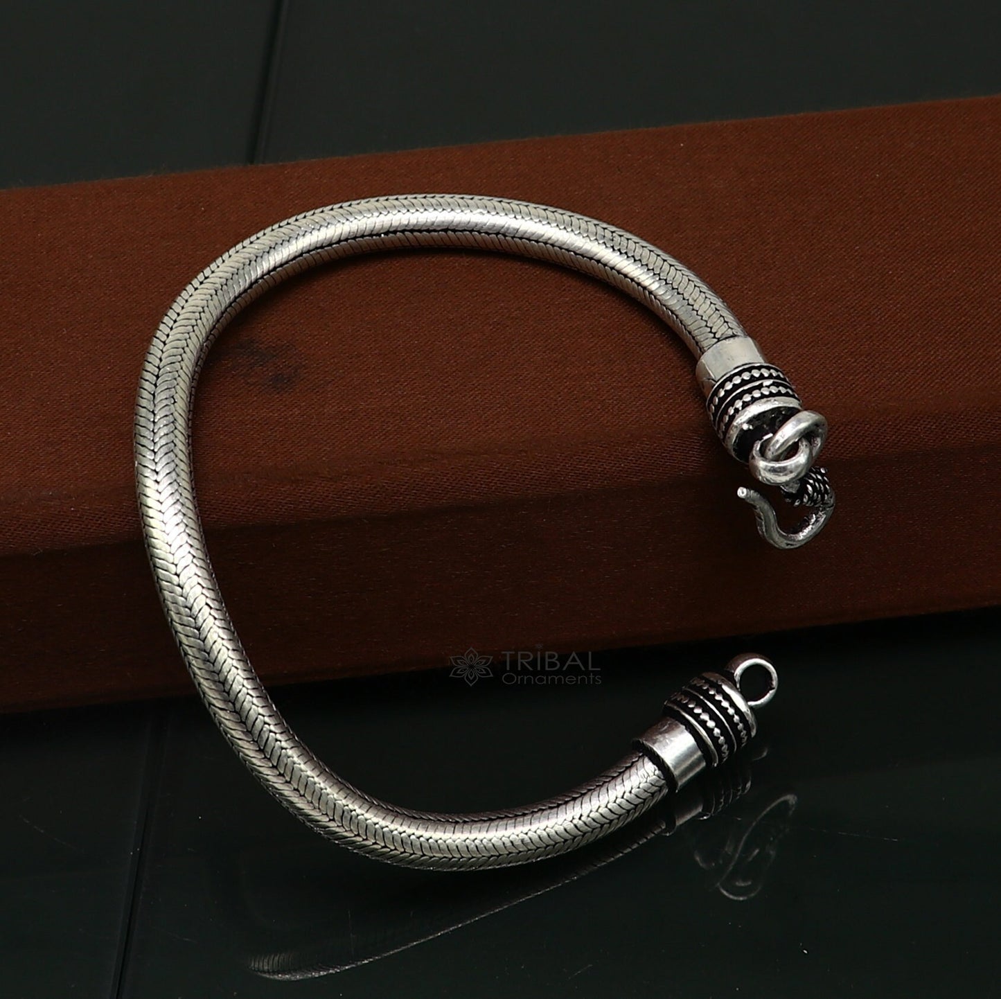 6MM Solid 925 sterling silver handmade amazing snake chain flexible unisex bracelet jewelry elegant custom wrist belt bracelet india sbr680 - TRIBAL ORNAMENTS