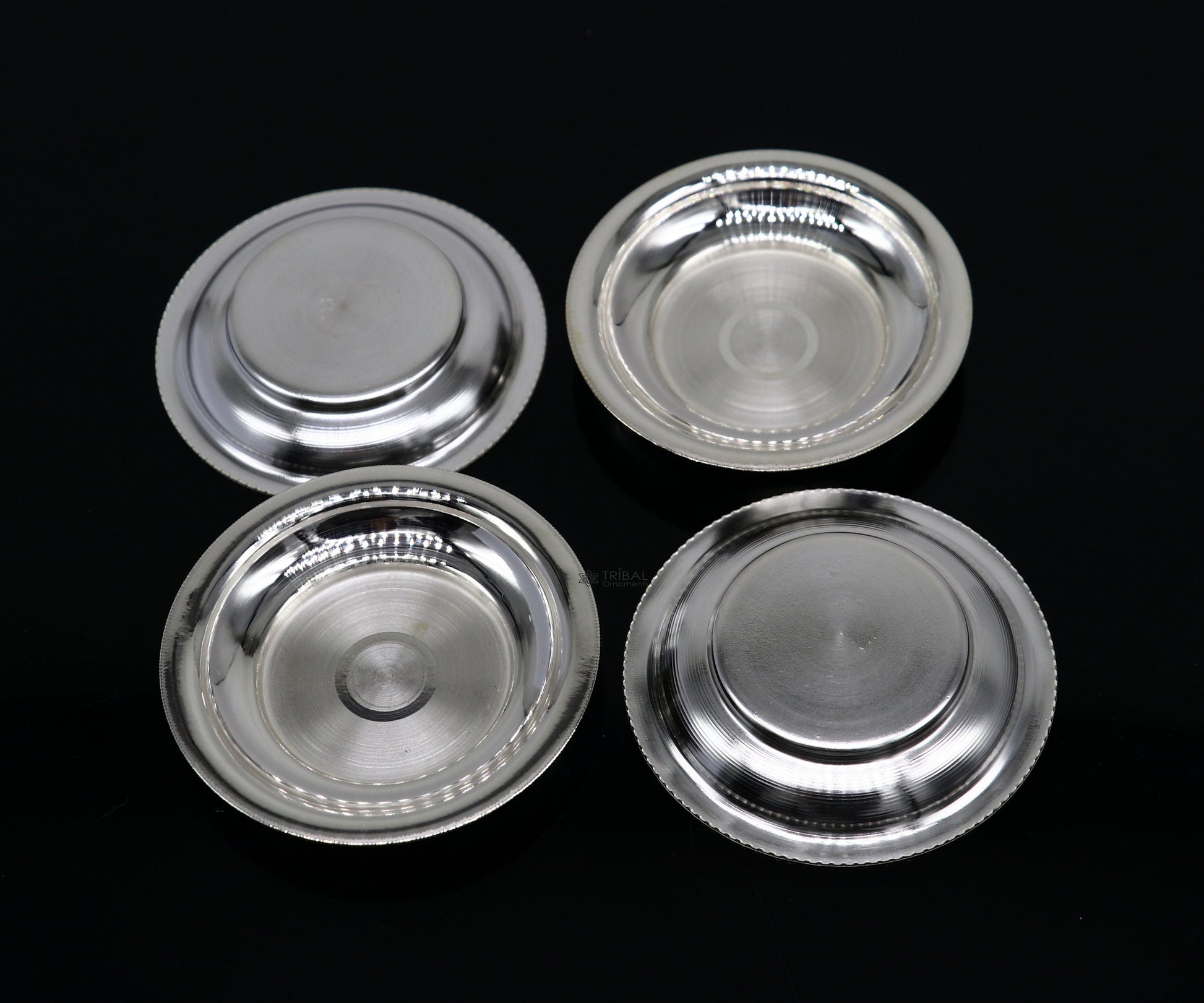 925 silver handmade silver small plate or Tilak bowl , best small tiny plate for saffron sandal or kumkum tilak dani su1134 - TRIBAL ORNAMENTS