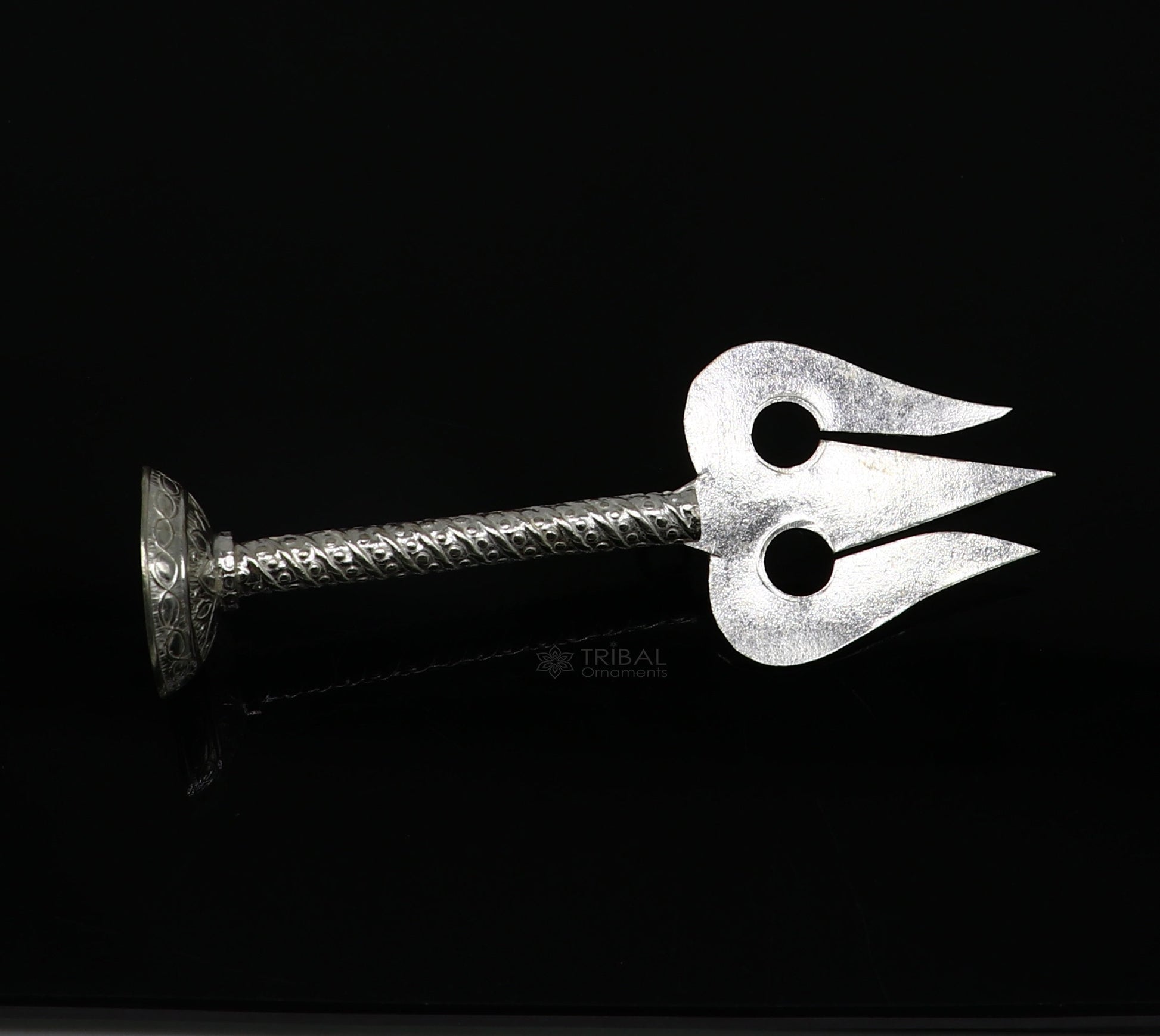 4" 925 Sterling silver handmade lord Shiva trident/trishul, fabulous craftsmanship Mahadev trishul, best collectible puja article su1136 - TRIBAL ORNAMENTS