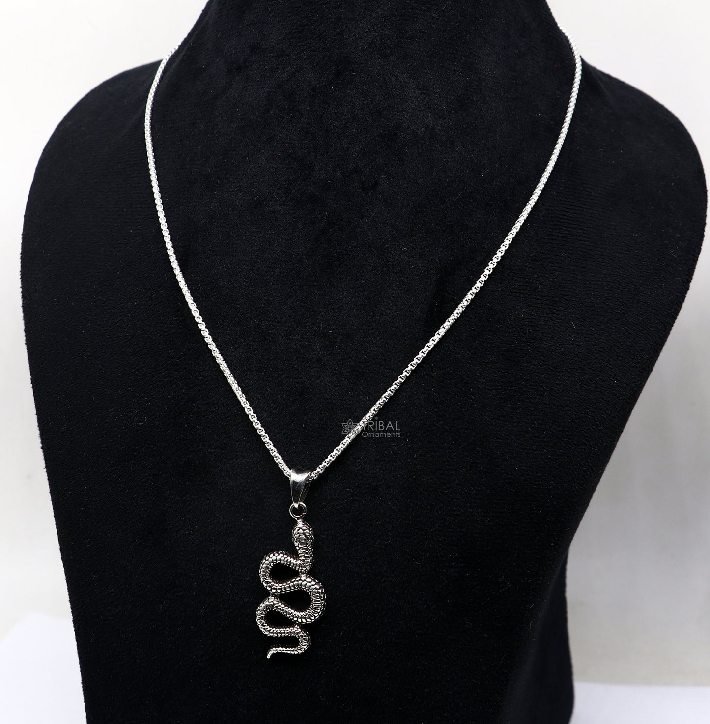 925 sterling silver unique waved snake pendant/ king cobra snake pendant is n embodiment of timeless beauty and symbolism nsp634 - TRIBAL ORNAMENTS