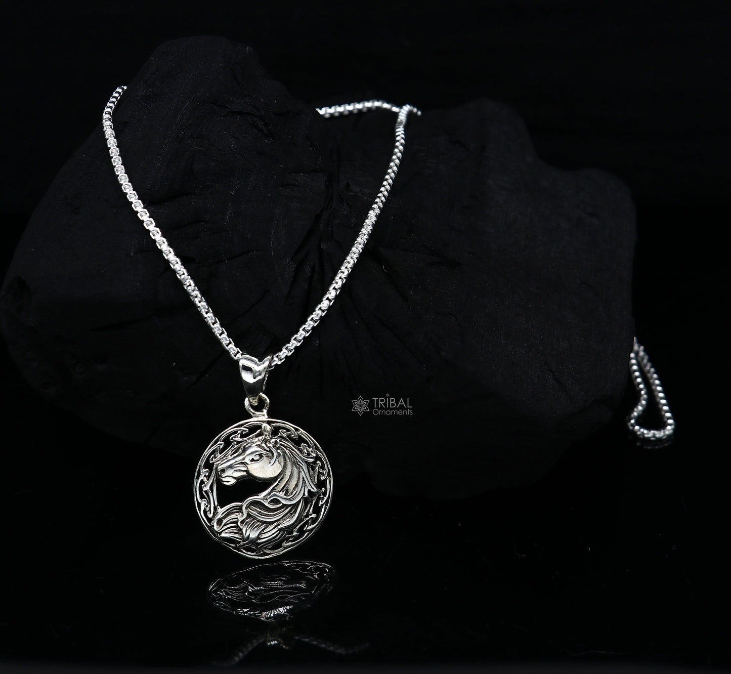 925 sterling silver unicorn pendant, silver wing horse pendant necklace, Pegasus pendant animal jewelry nsp637 - TRIBAL ORNAMENTS