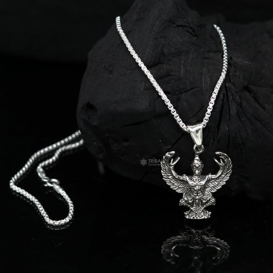 925 sterling silver Garuda pendant, silver idol god Garuda pendant necklace, lord garuda pendant animal jewelry nsp638 - TRIBAL ORNAMENTS