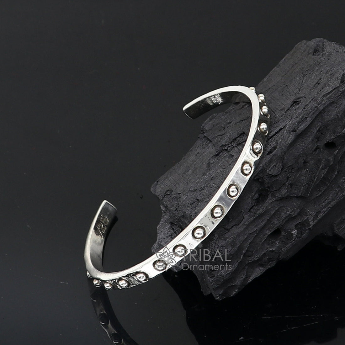 925 sterling silver handmade solid trendy design fashion kada cuff bracelet, cuff kada unsex gifting jewelry solid silver kada cuff154 - TRIBAL ORNAMENTS