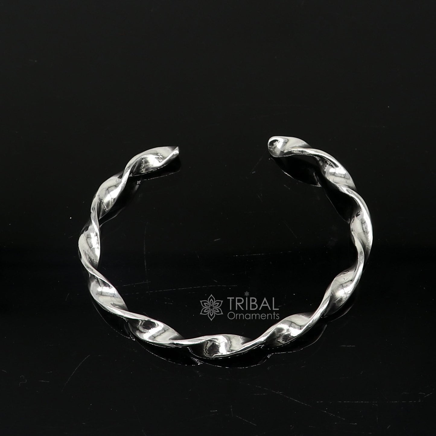 925 sterling silver twisting design cuff kada modern trendy fashion kada is a stunning and versatile piece of jewelry cuff157 - TRIBAL ORNAMENTS