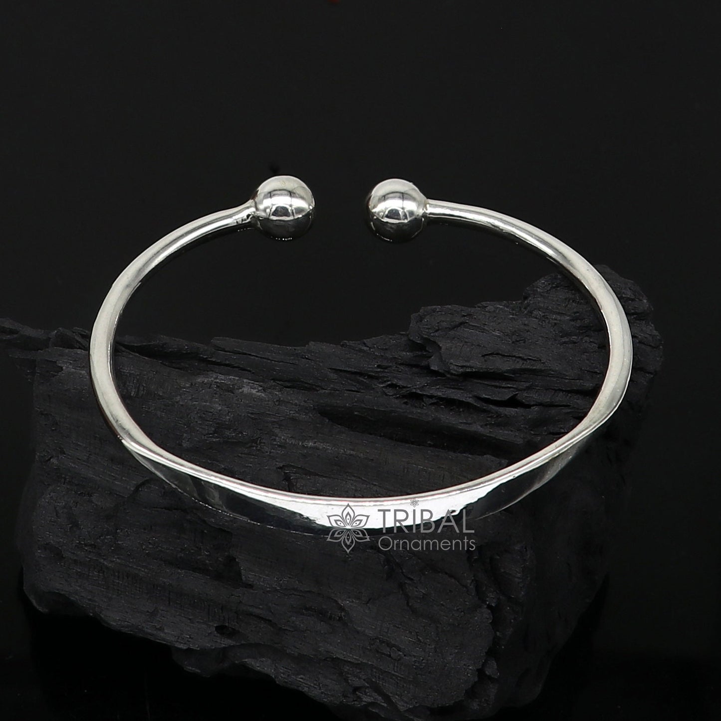 925 sterling silver plain shiny design cuff kada modern trendy fashion kada is a stunning and versatile piece of jewelry cuff159 - TRIBAL ORNAMENTS