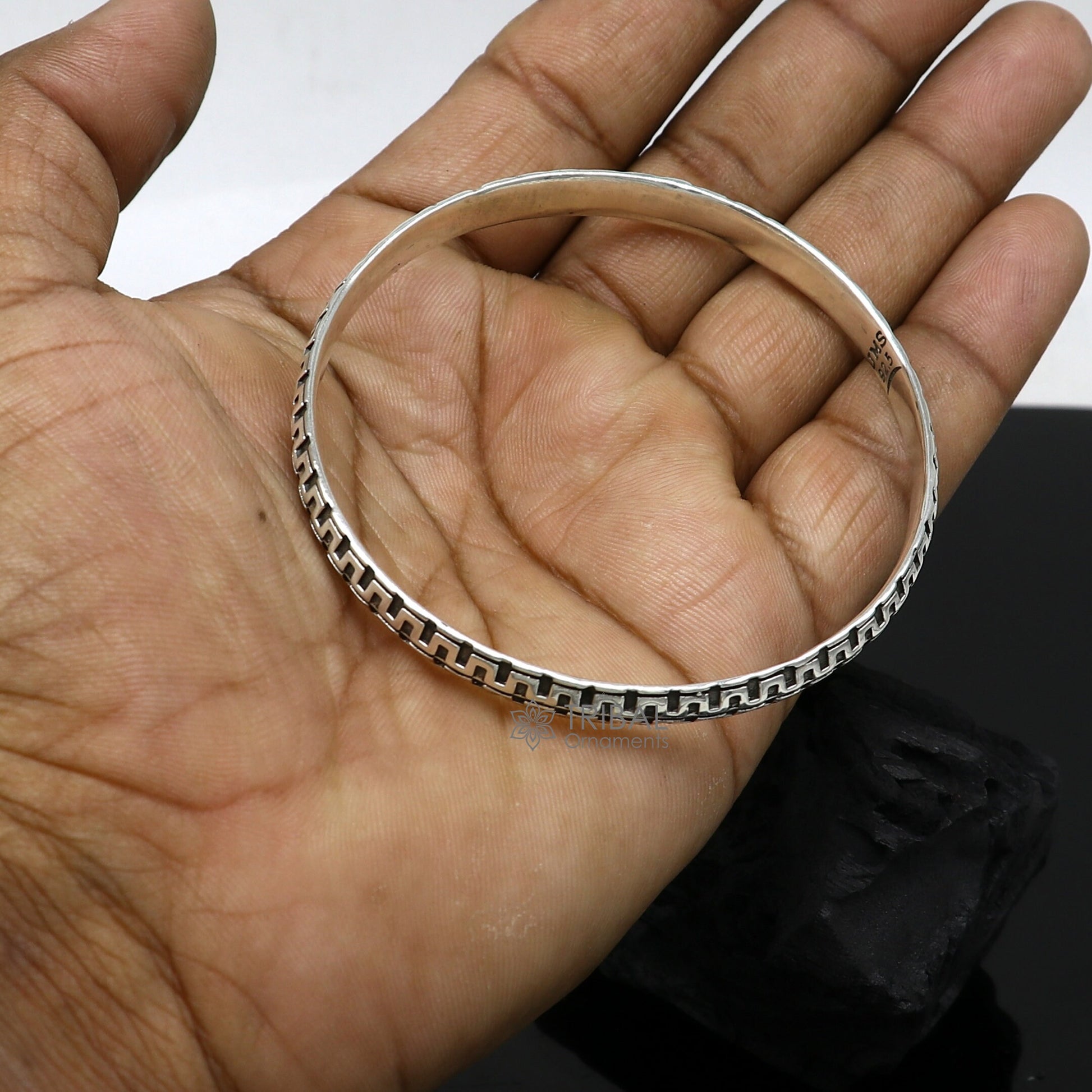 New fashion kada bracelet in 92.5 sterling silver