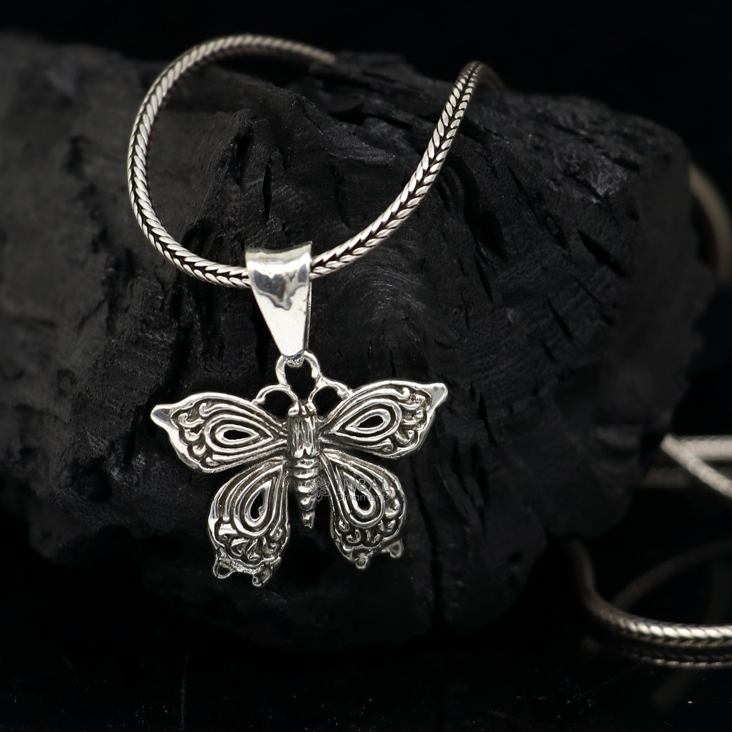 925 sterling silver handmade butterfly design pendant, silver bird pendant necklace best delicate unisex pendant jewellery nsp659 - TRIBAL ORNAMENTS