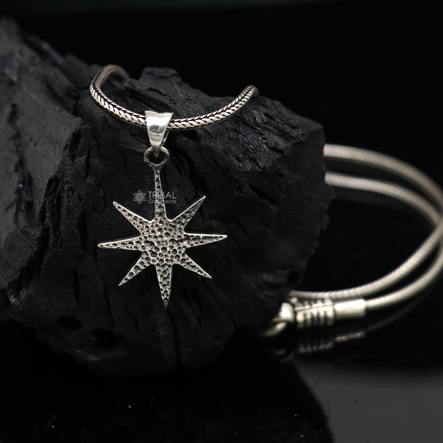 Stylish 925 sterling silver handmade Star design pendant, high quality silver small pendant for boy girls nsp672 - TRIBAL ORNAMENTS
