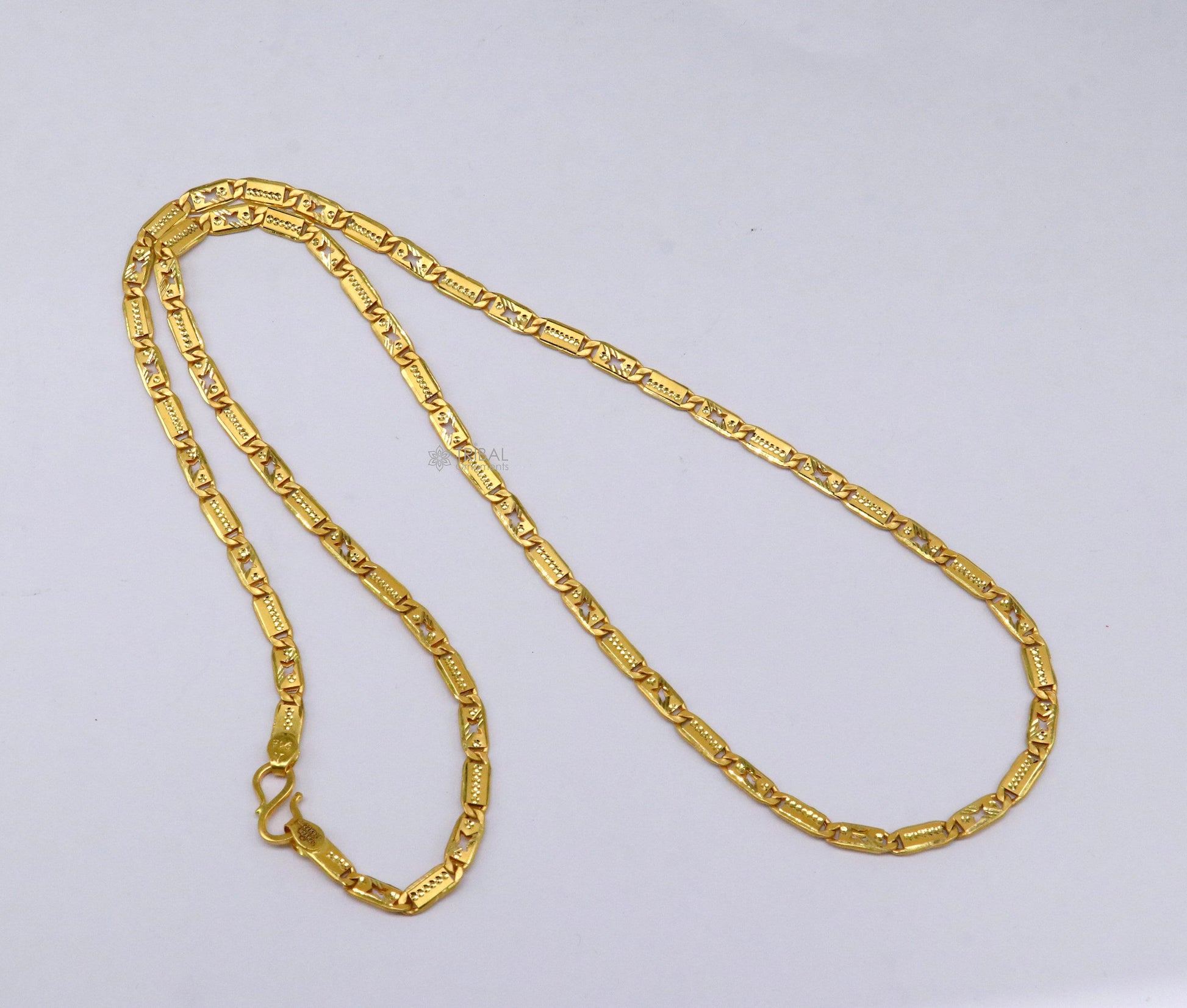 4mm all size Exclusive modern trendy 22kt yellow gold handmade nawabi chain best men's gifting chain necklace jewelry gch585 - TRIBAL ORNAMENTS