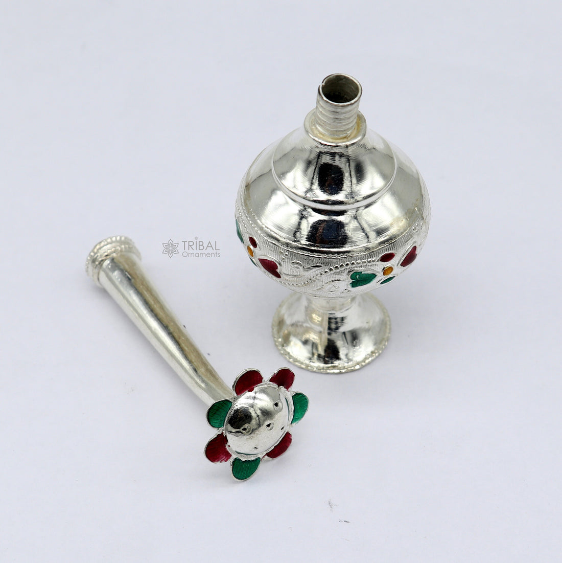 925 sterling silver Gangajal spray bottle, silver perfume bottle, royal style spray article, puja utensils, best gift su1144 - TRIBAL ORNAMENTS