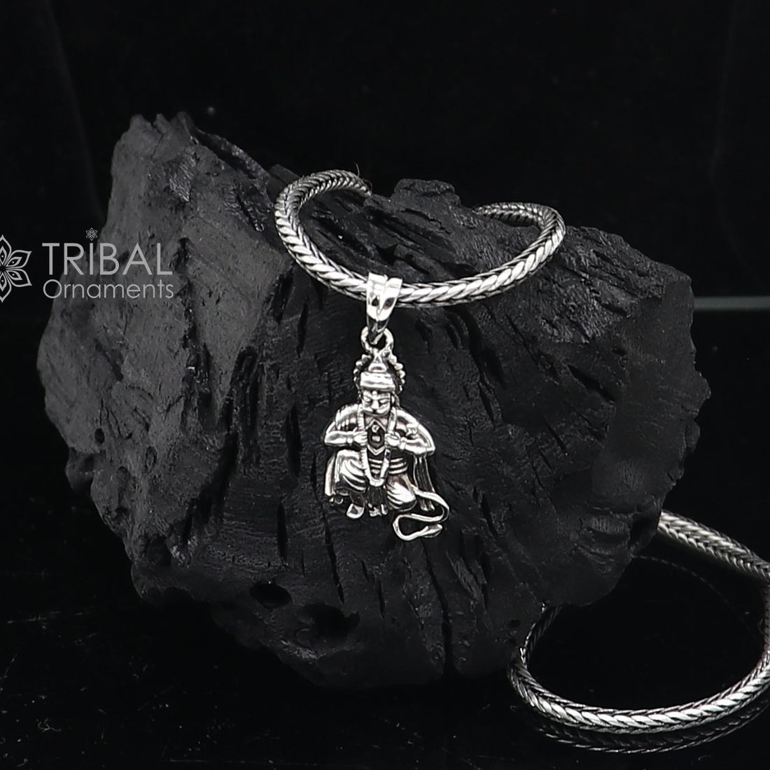 925 sterling silver handmade Hindu idol God  Lord hanuman pendant, amazing divine lord bajarangbali pendant unisex gifting jewelry NSP686 - TRIBAL ORNAMENTS