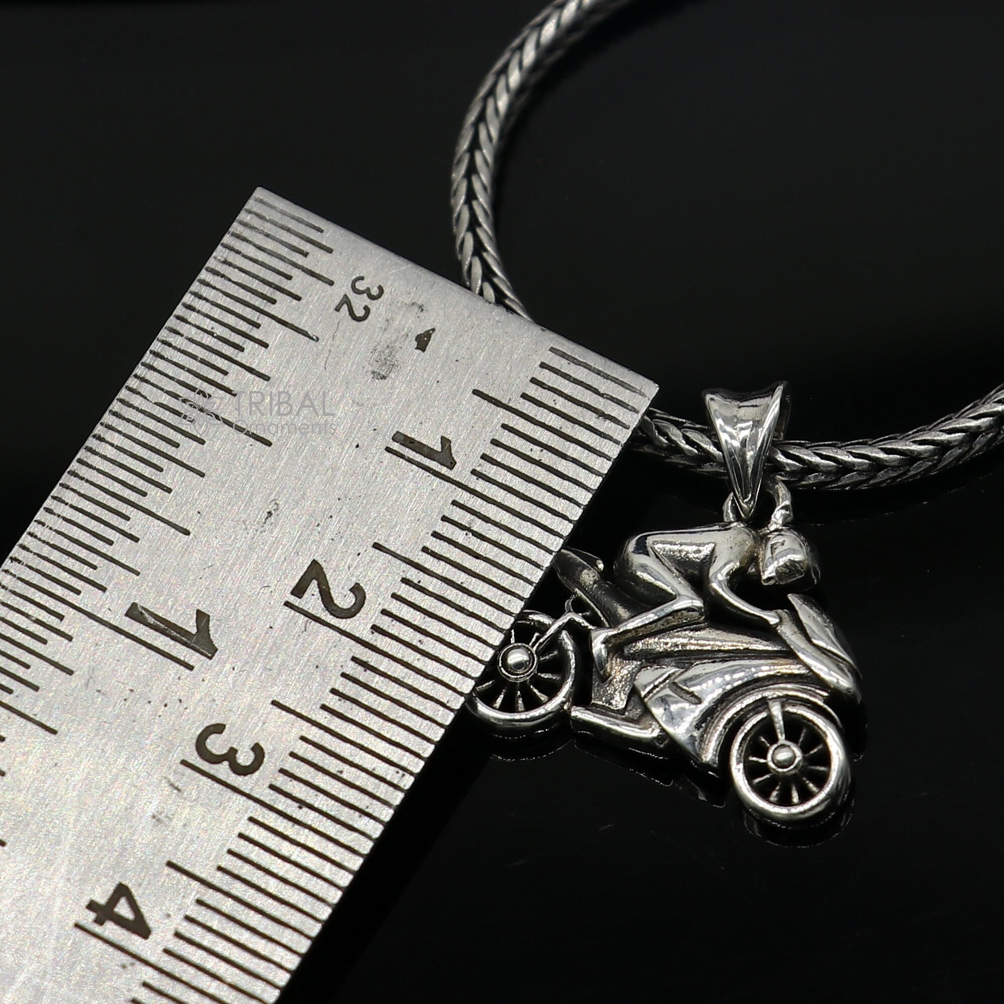 Moto - Motorcycle Passion popular for Riders 925K Silver Pendant