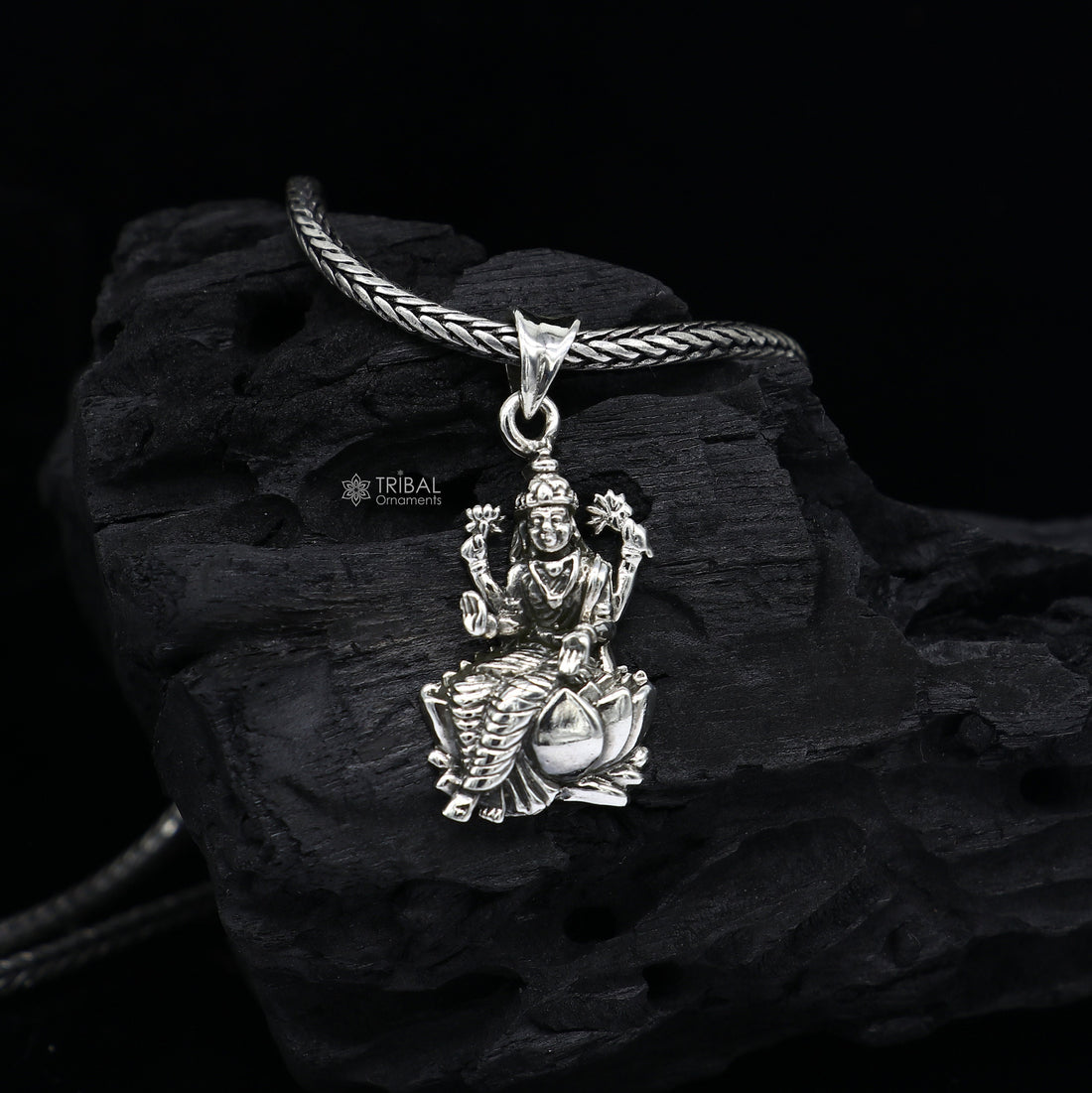 925 Sterling silver handmade unique exclusive design goddess saraswati or sharda pendant best student jewelry nsp692 - TRIBAL ORNAMENTS