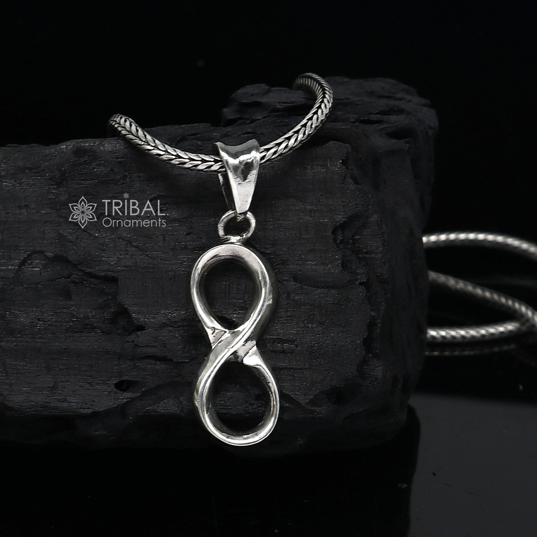 925 sterling silver unique design infinity pendant locket for boys and girls nsp702 - TRIBAL ORNAMENTS