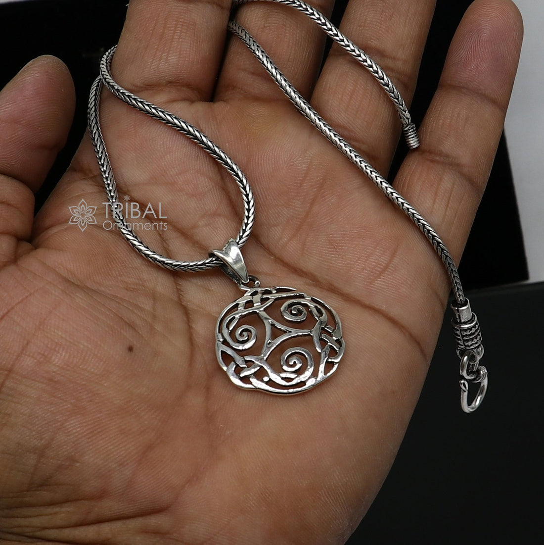 925 sterling silver Triskelion CELTIC pendant, excellent high quality pendant silver necklace locket nsp708 - TRIBAL ORNAMENTS