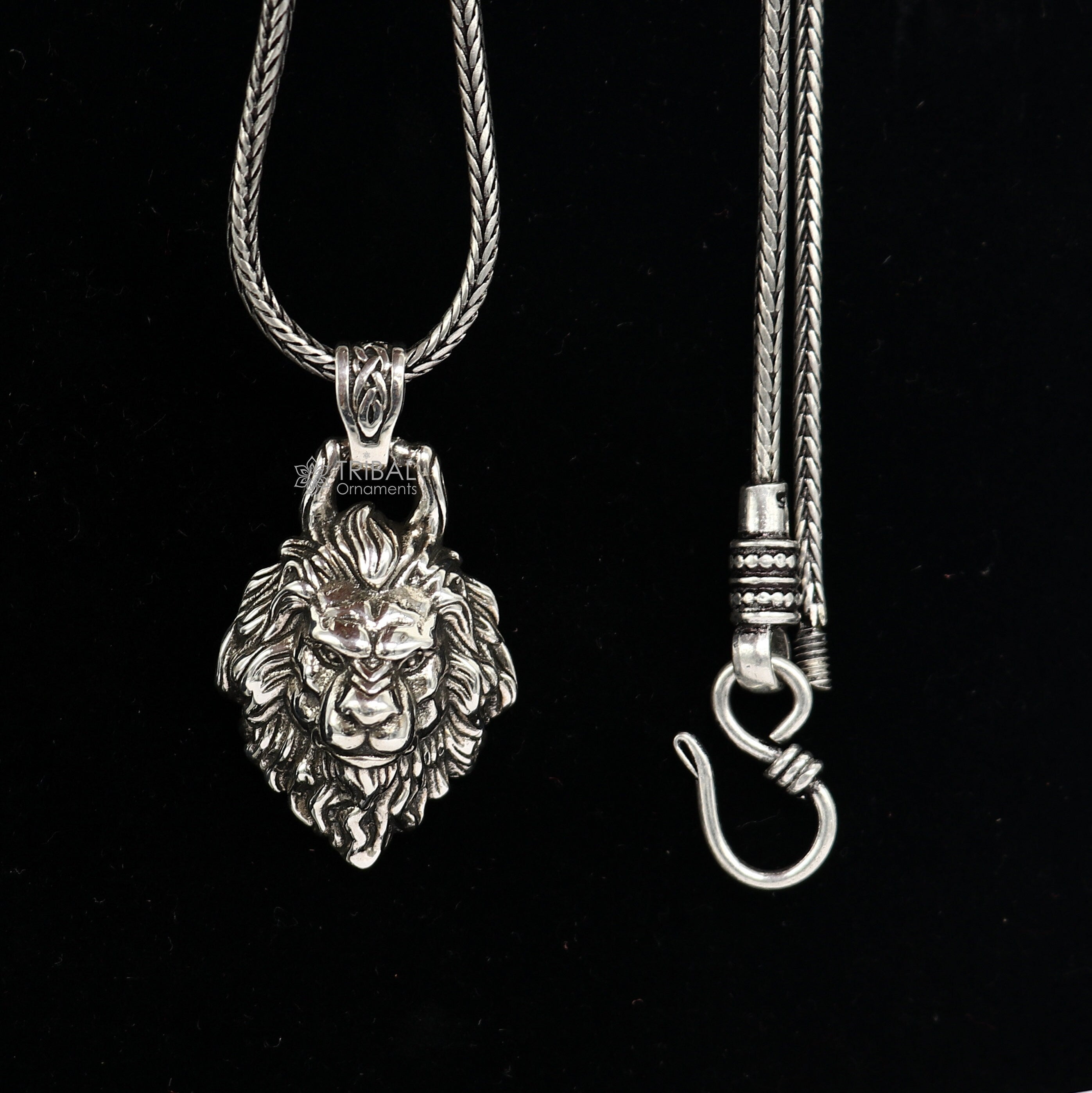 Lion - Silver Pendant - Necklace (774)