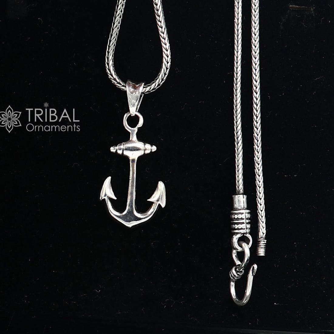 925 pure silver ANCHOR pendant best gifting pendant, wheat chain necklace locket best gifting delicate unisex  jewelry NSP738 - TRIBAL ORNAMENTS