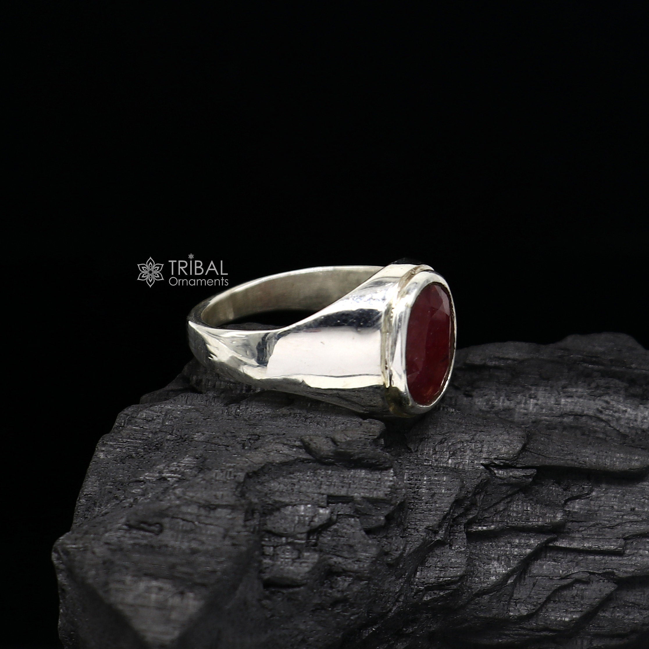 Female Fancy Ruby Stone 925 Sterling Silver Beautiful Girls Women Ring,  Weight: 4 Gram at Rs 600 in Jaipur