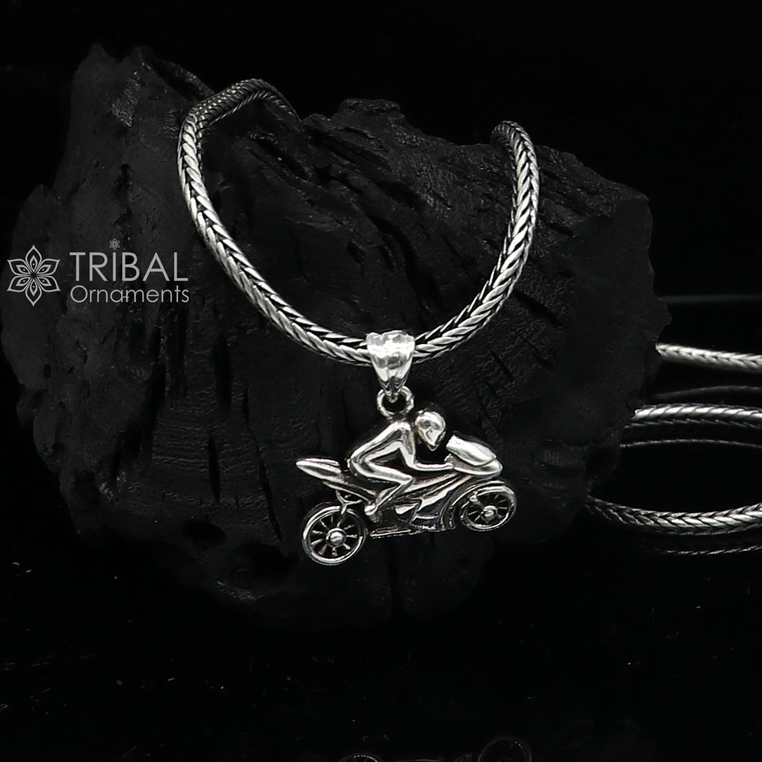 925 Sterling silver bike or motorcycle pendant, amazing stylish unique bike lover pendant unisex gifting jewelry nsp690 - TRIBAL ORNAMENTS