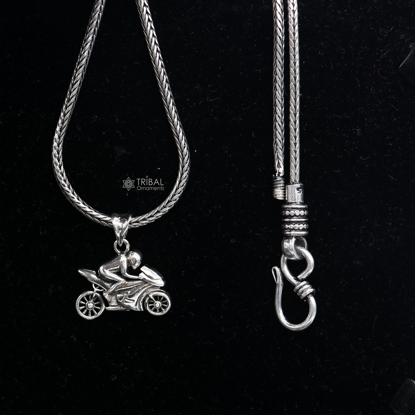 925 Sterling silver bike or motorcycle pendant, amazing stylish unique bike lover pendant unisex gifting jewelry nsp690 - TRIBAL ORNAMENTS