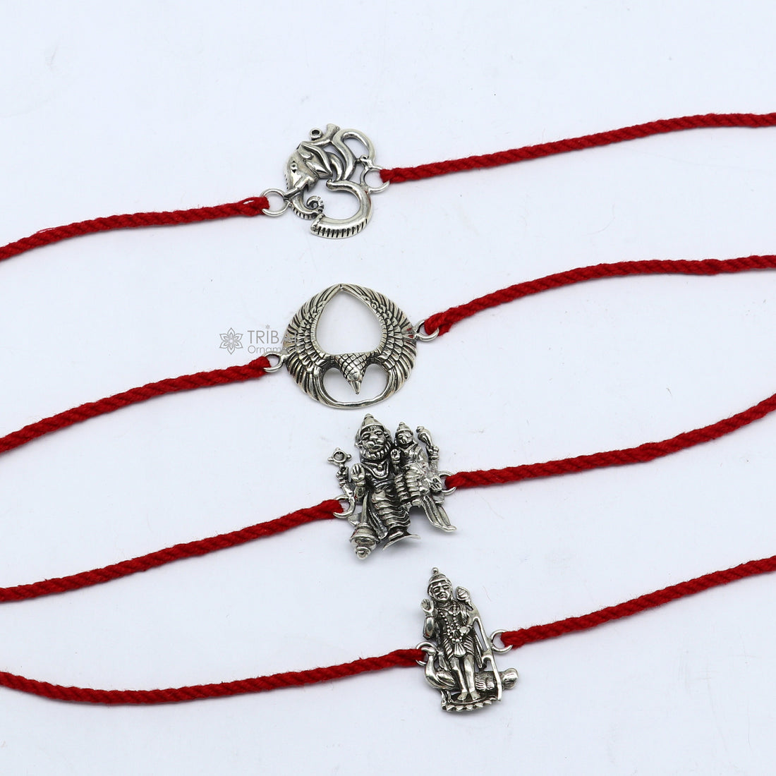 925 sterling silver handmade Unique god idols design Rakhi Bracelet, Exclusive sibling Bracelet Rakshabandhan gift rk305 - TRIBAL ORNAMENTS